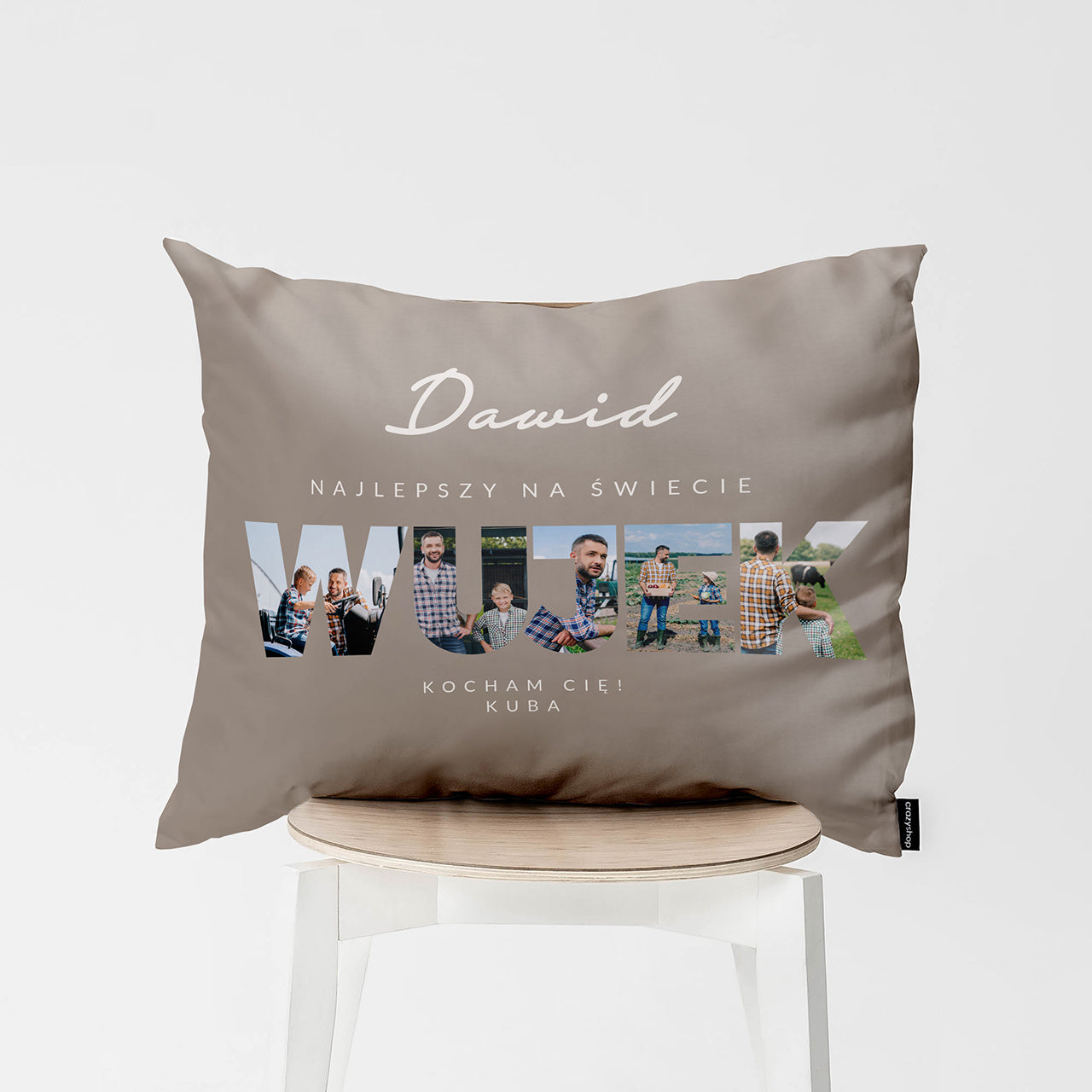 Poduszka personalizowana dla wujka  poduszka ze zdjęciem prezent dla wujka na urodziny personalizowana poduszka