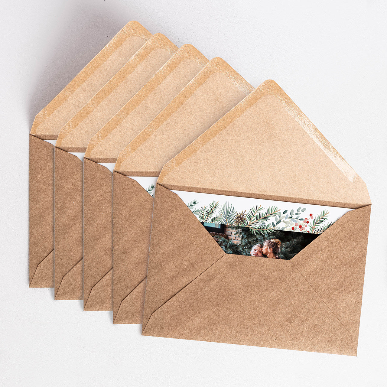 Kartki świąteczne ze zdjęciem - zestaw 5szt.