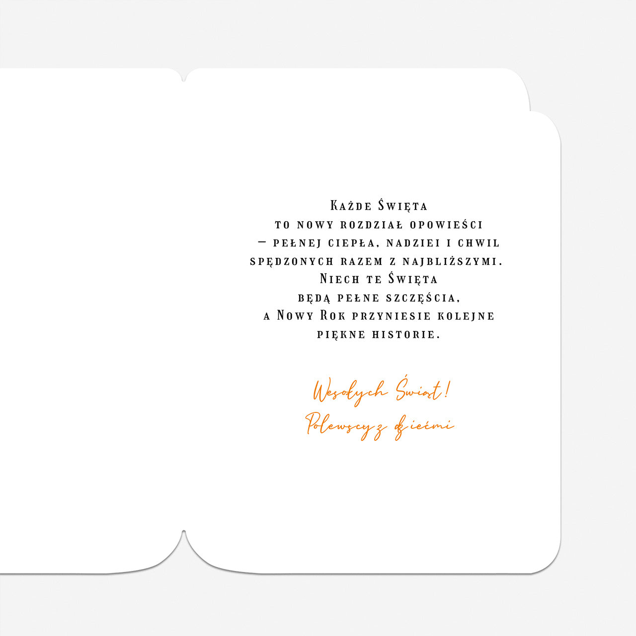 Oryginalna kartka świąteczna z życzeniami - książka