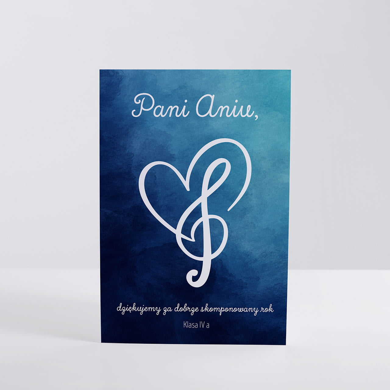 Personalizowana kartka dla nauczyciela muzyki upominek na dzień nauczyciela prezent dla nauczyciela muzyki