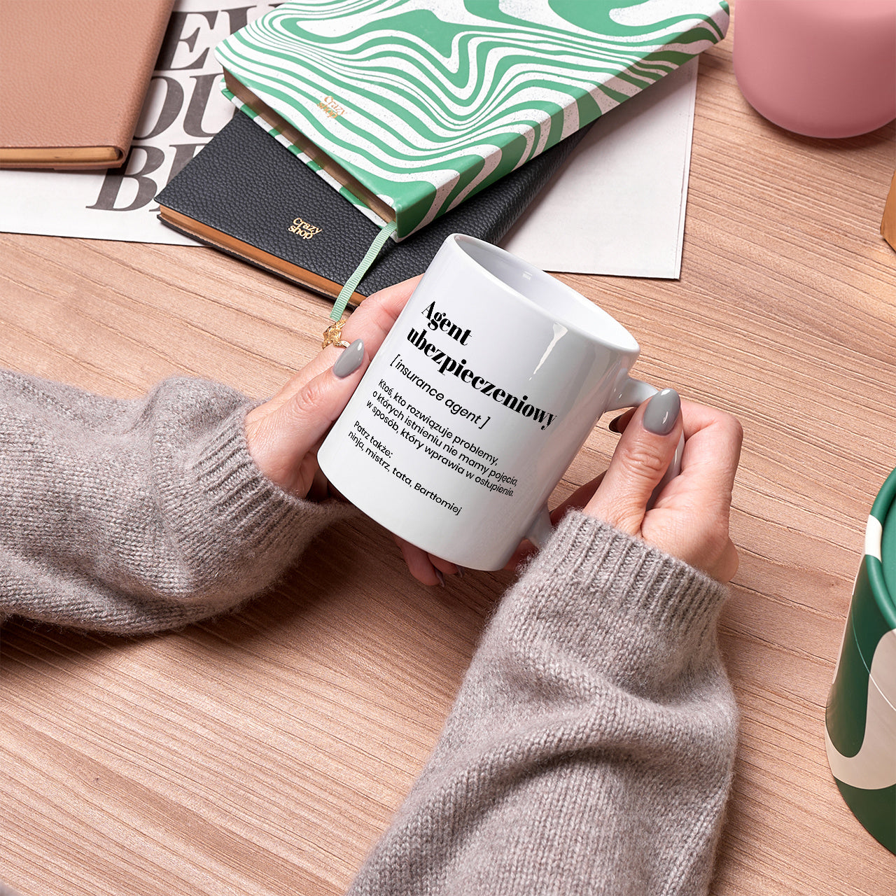 Personalizowany kubek - prezent dla agenta ubezpieczeniowego