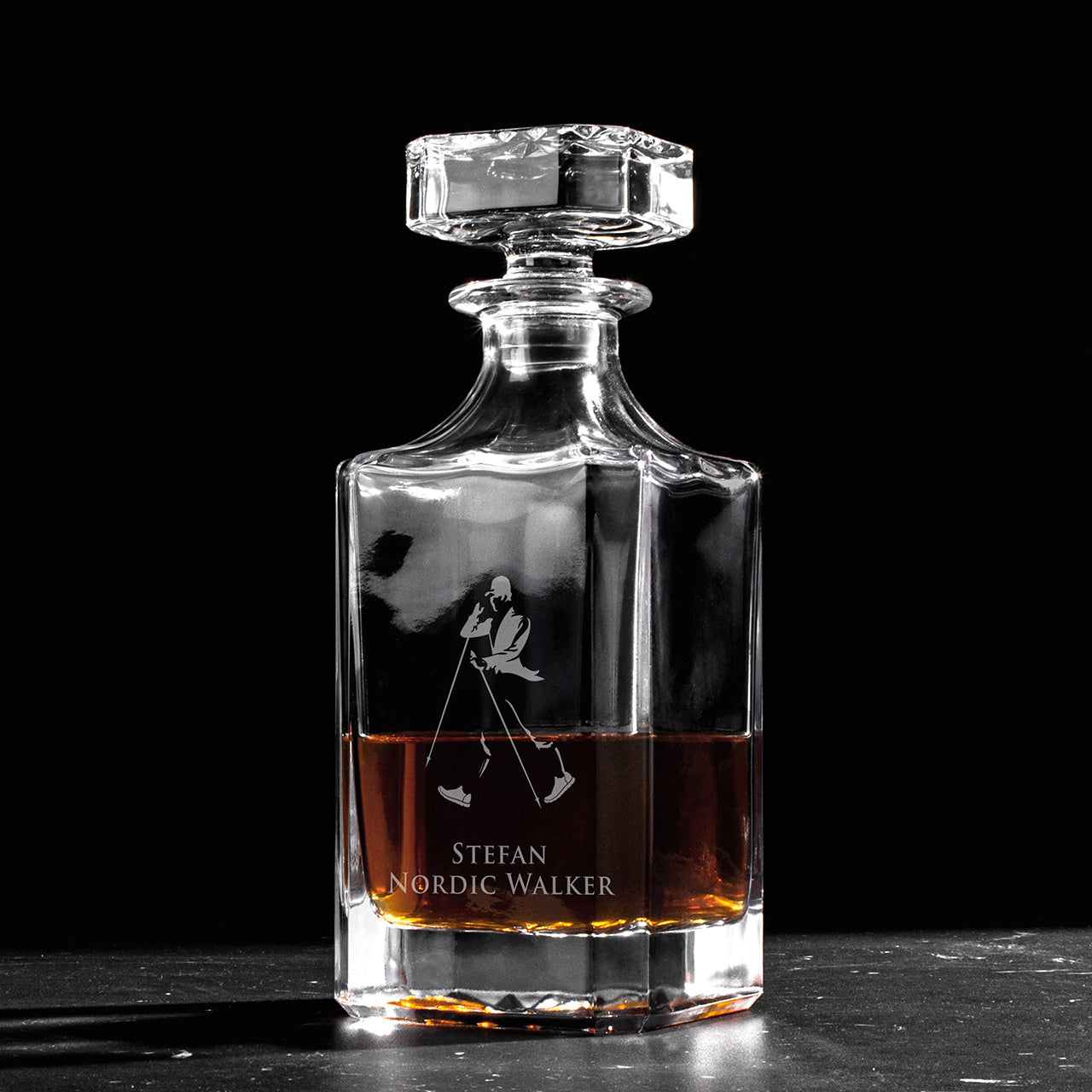 Karafka grawerowana - Nordic Walker - prezent dla konesera whisky