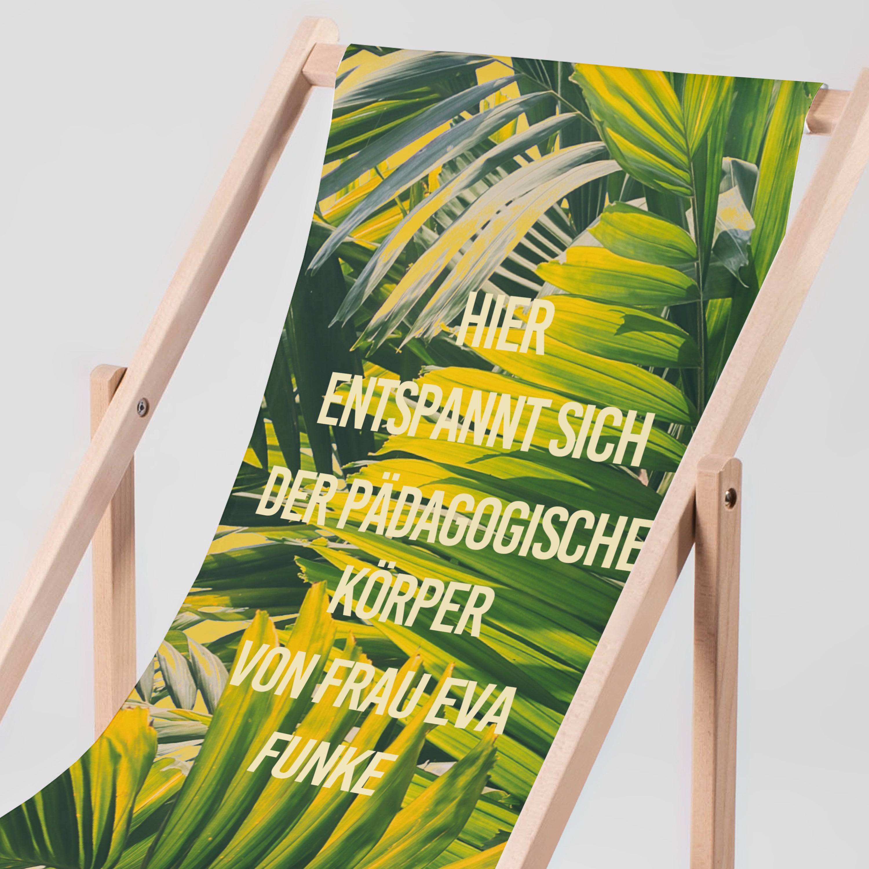 Personalisierter Liegestuhl für Lehrer