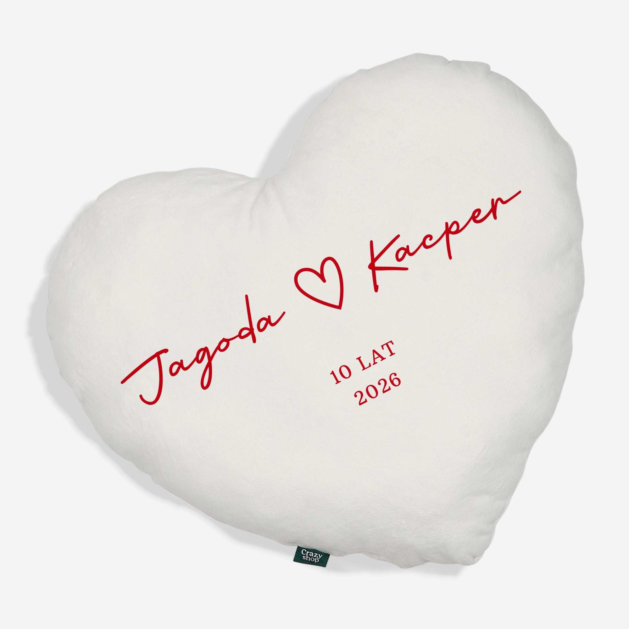 Poduszka w kształcie serca - romantyczny prezent na walentynki poduszka na prezent dla niej prezent walentynkowy