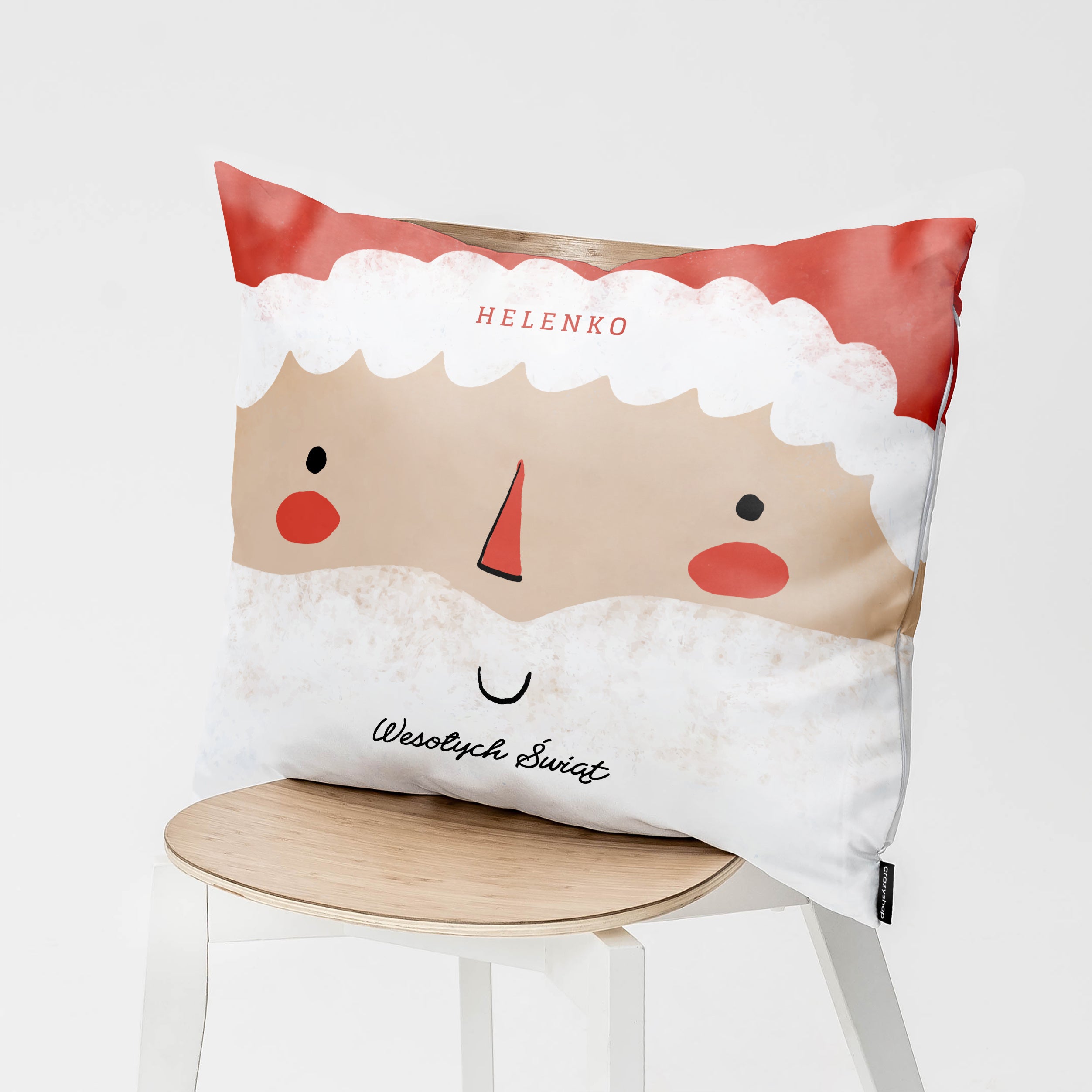Personalizowana poduszka z Mikołajem - prezent dla dziecka