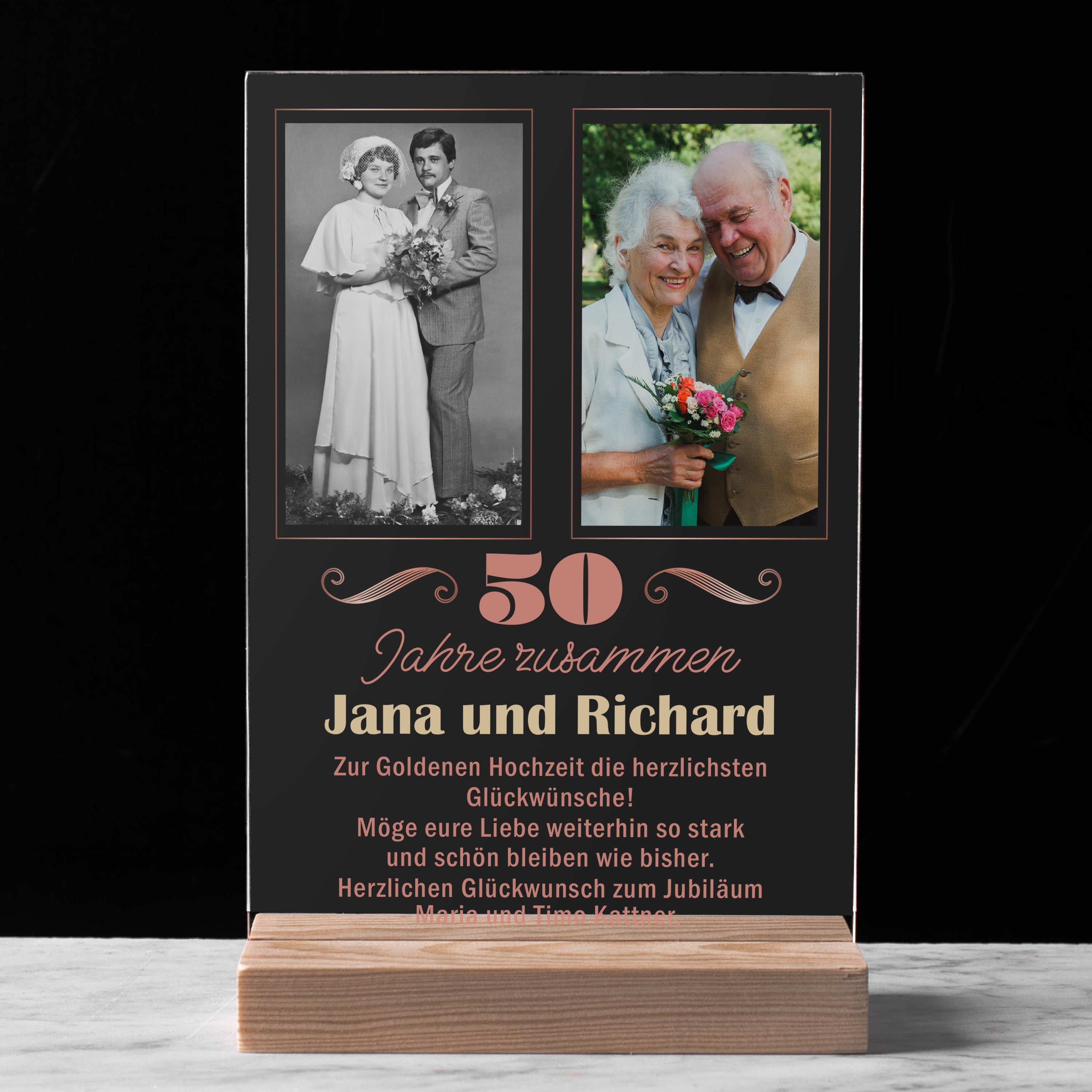Statuette mit Foto – ANDENKEN ZUM 50. HOCHZEITSJUBILÄUM