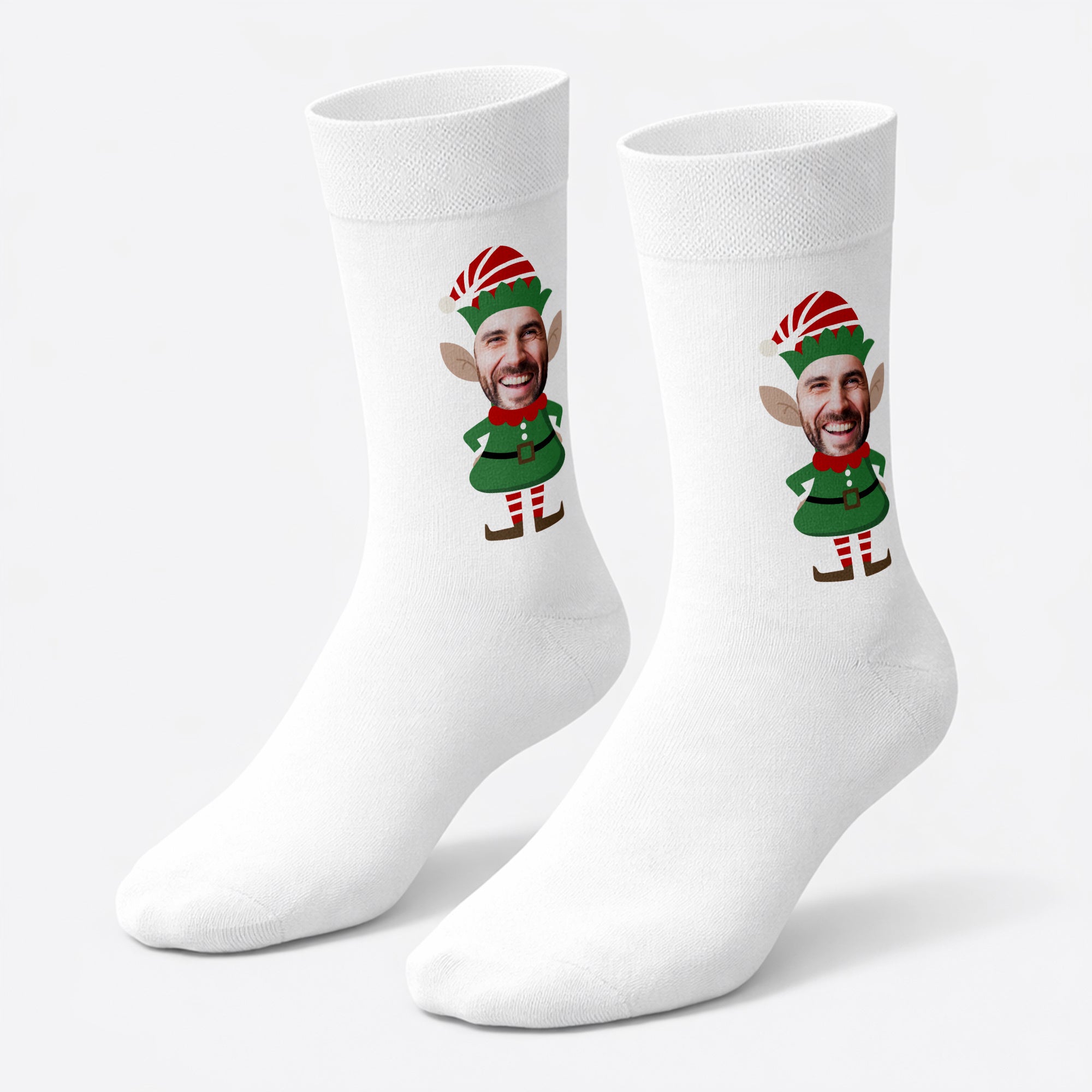 Personalizowane skarpety świąteczne - Elf – 36-39 prezent mikołajkowy dla niego prezent na mikołajki dla niej