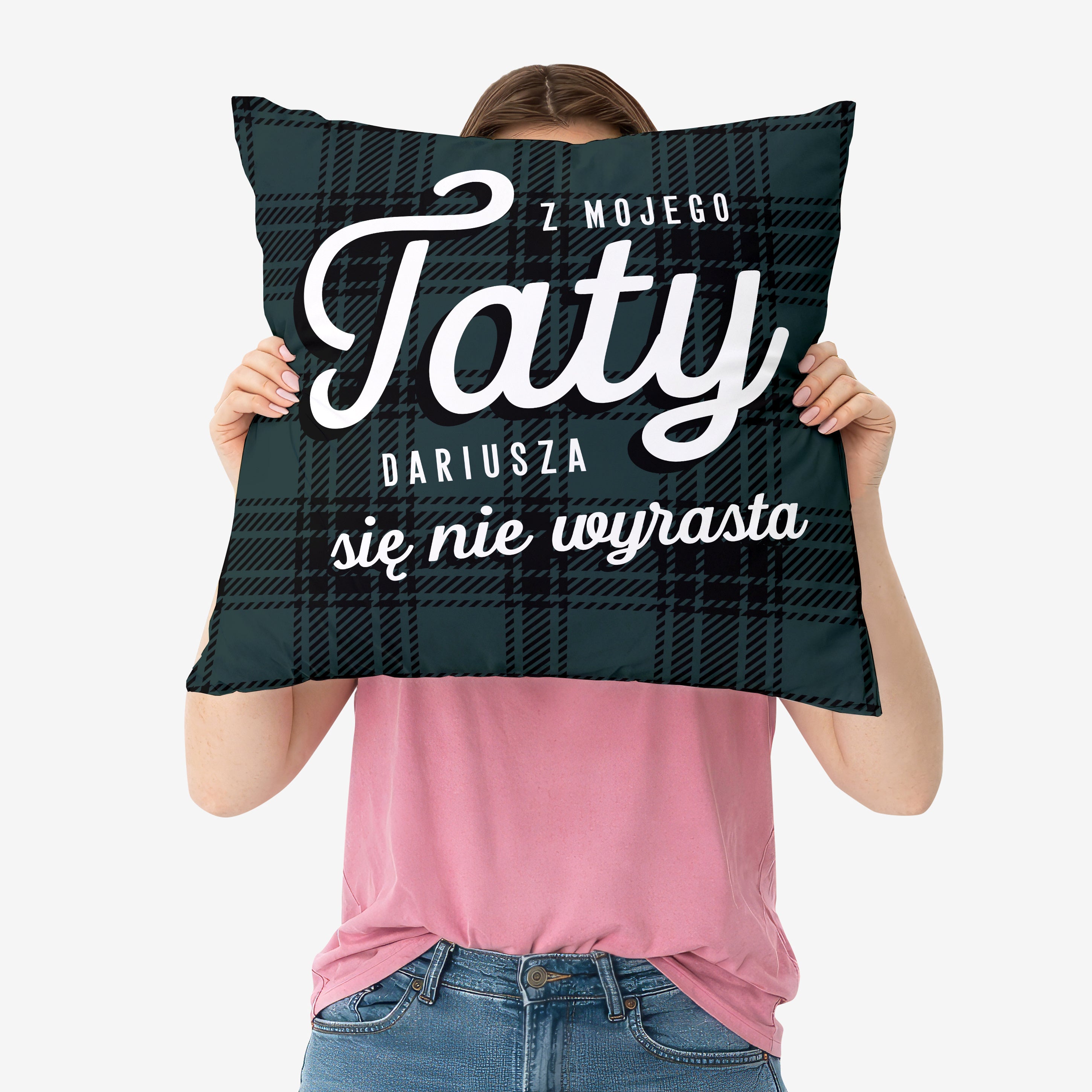 Poduszka na Dzień Taty - Z Taty Się Nie Wyrasta poduszka z nadrukiem prezent dla taty poduszka dla taty