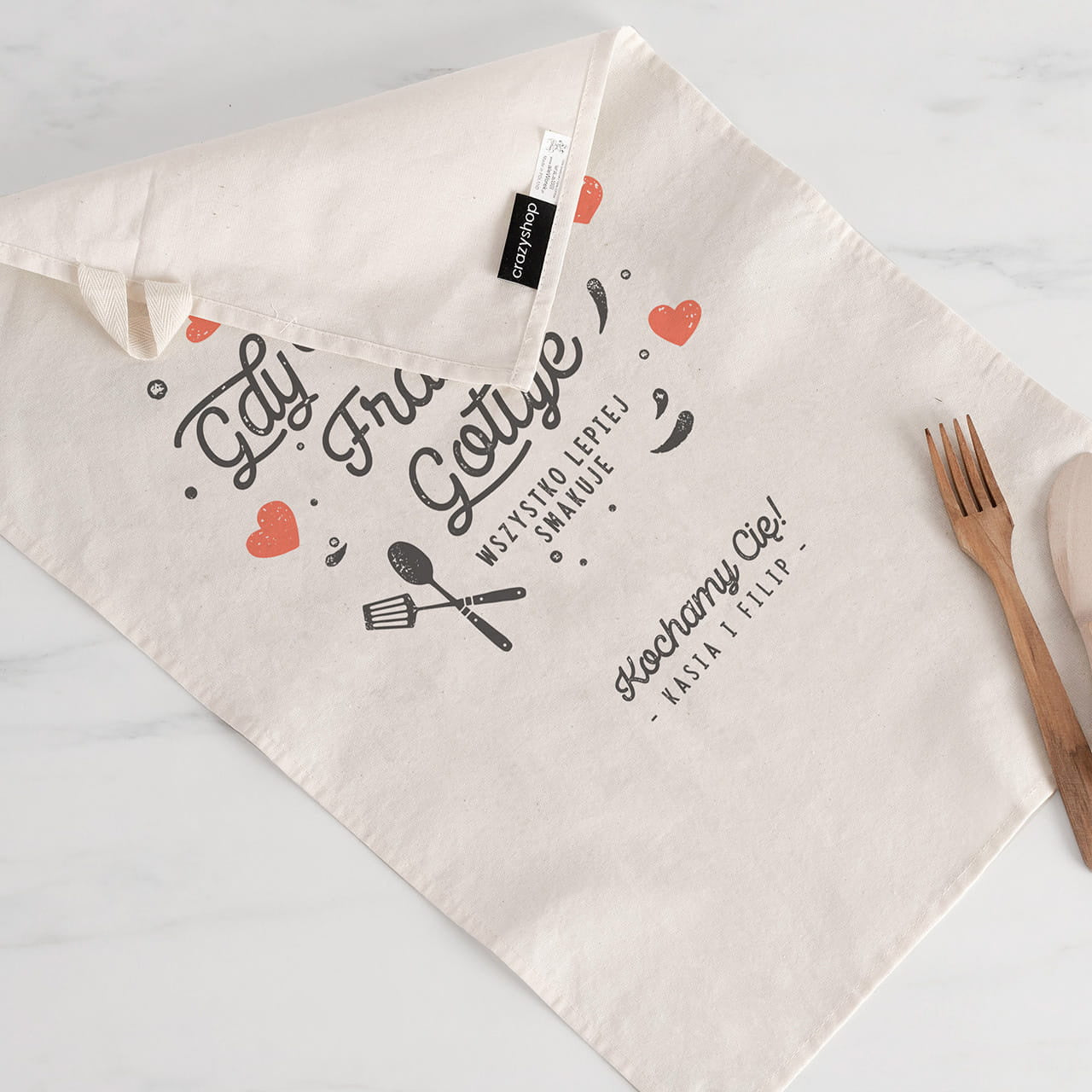 Personalizowany ręczniczek kuchenny - upominek dla dziadka ręcznik kuchenny upominek na dzień dziadka