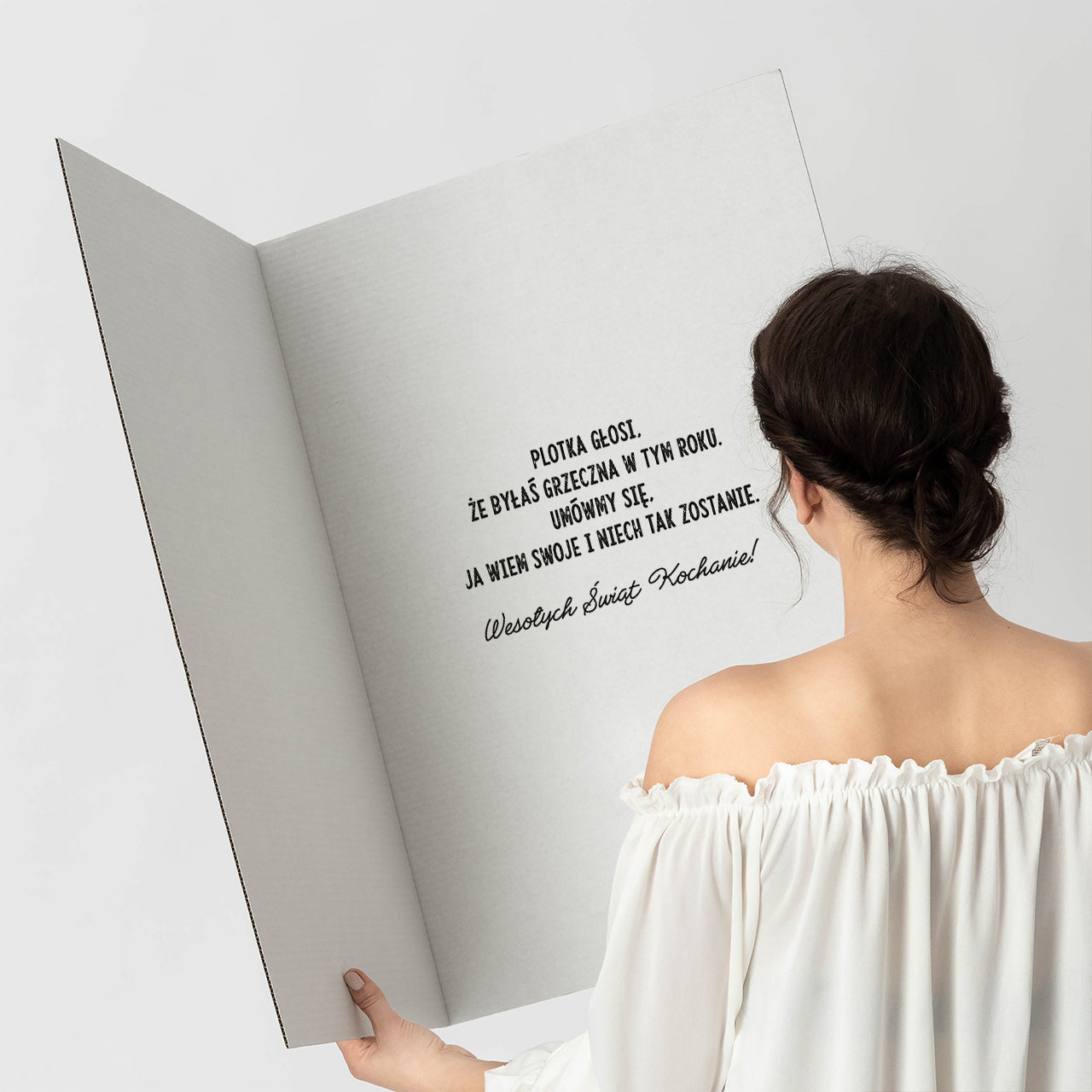 Kartka xxl na Mikołajki Ho Ho Ho - upominek Świąteczny