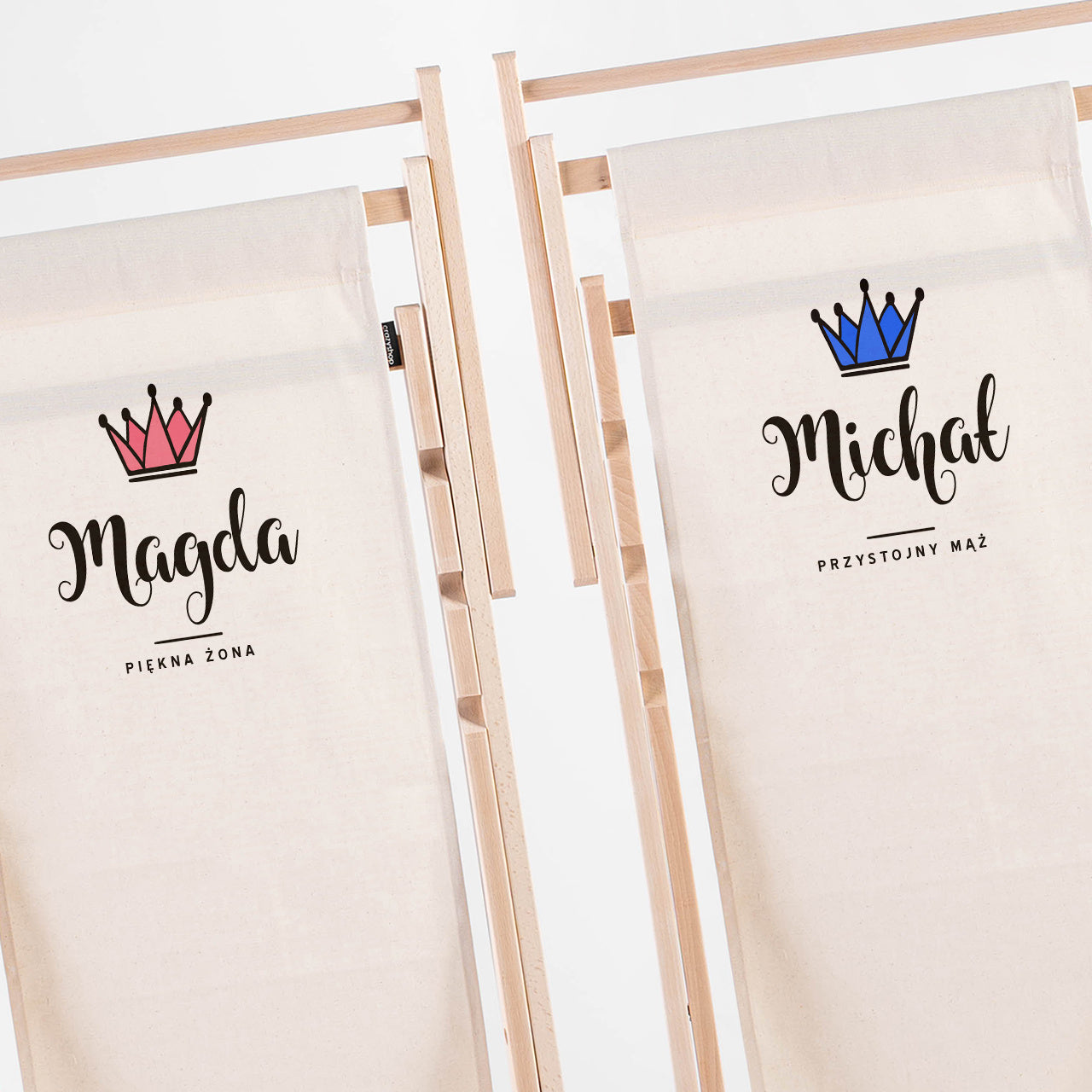 Komplet leżaków personalizowanych - prezent na ślub cywilny