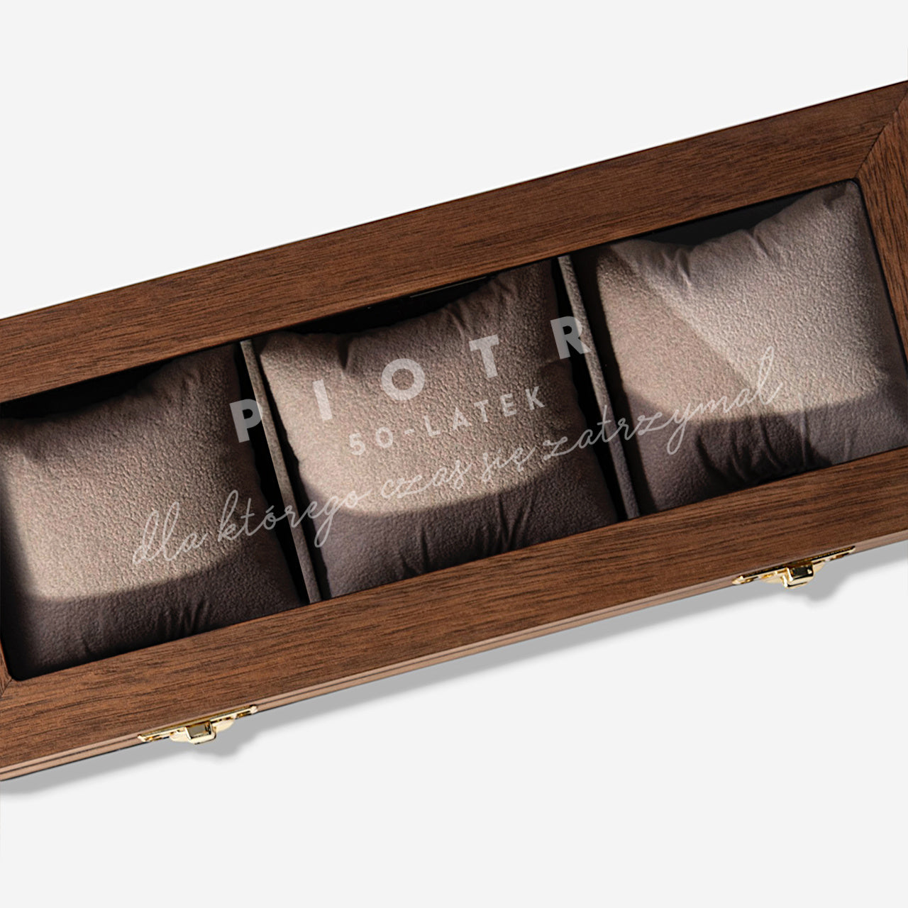 Drewniana szkatułka na zegarki - prezent na 50 urodziny dla faceta