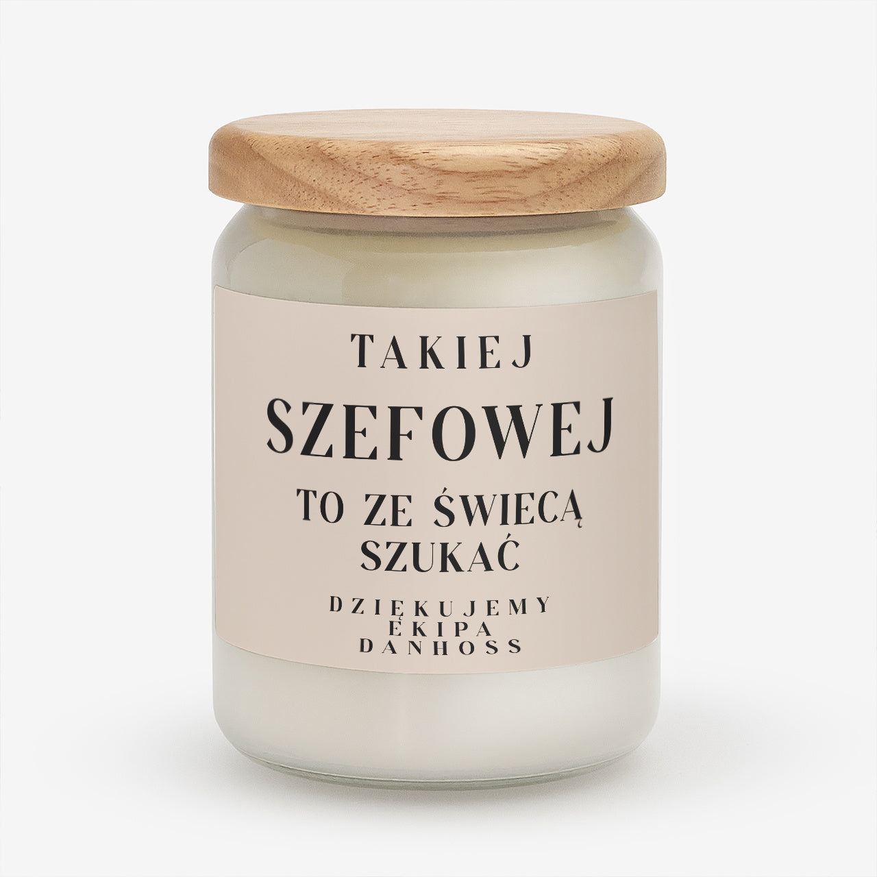 Personalizowana świeca na prezent dla szefowej - ze świecą szukać