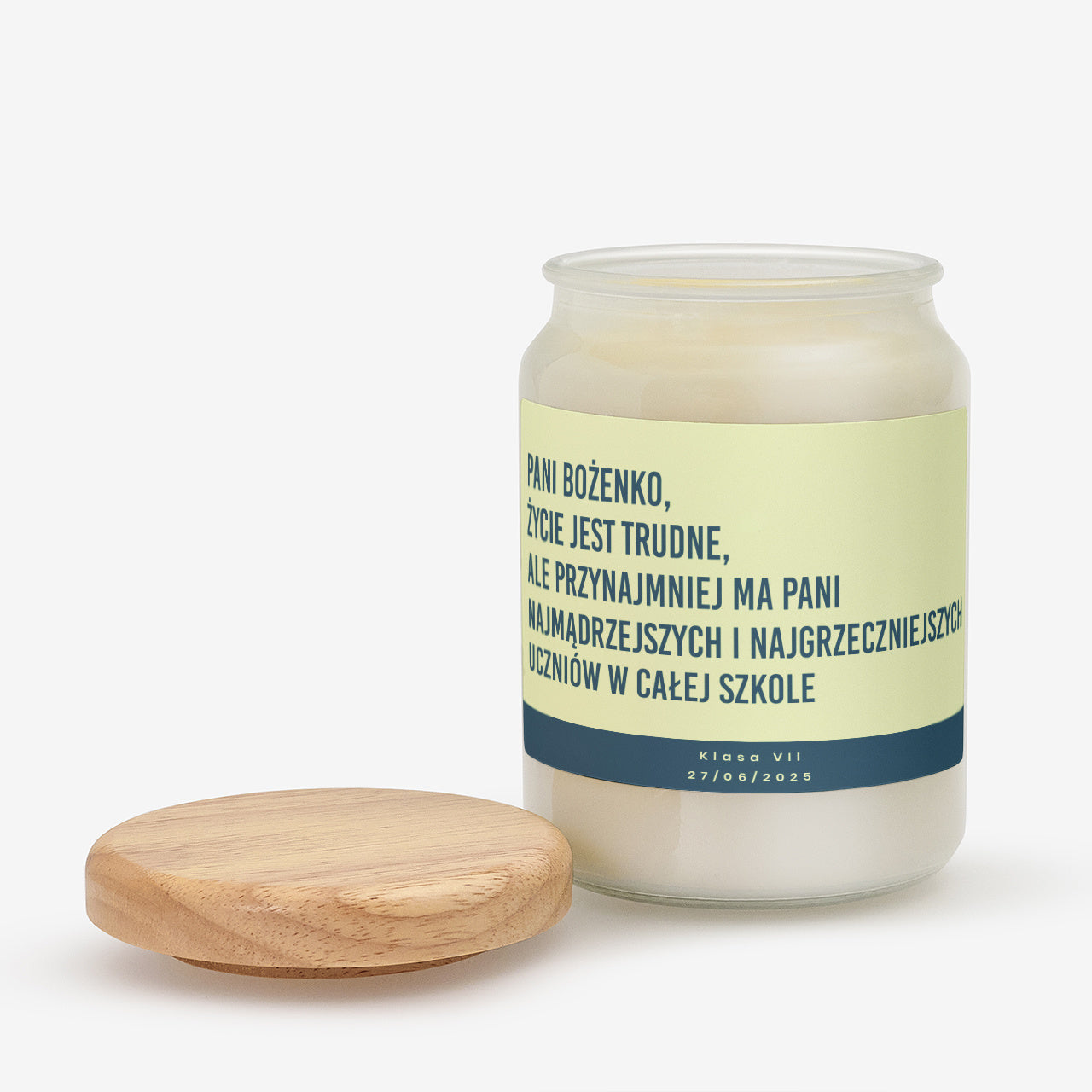 Świeczka dla nauczyciela - śmieszny prezent na zakończenie roku szkolnego prezent dla nauczyciela na koniec roku