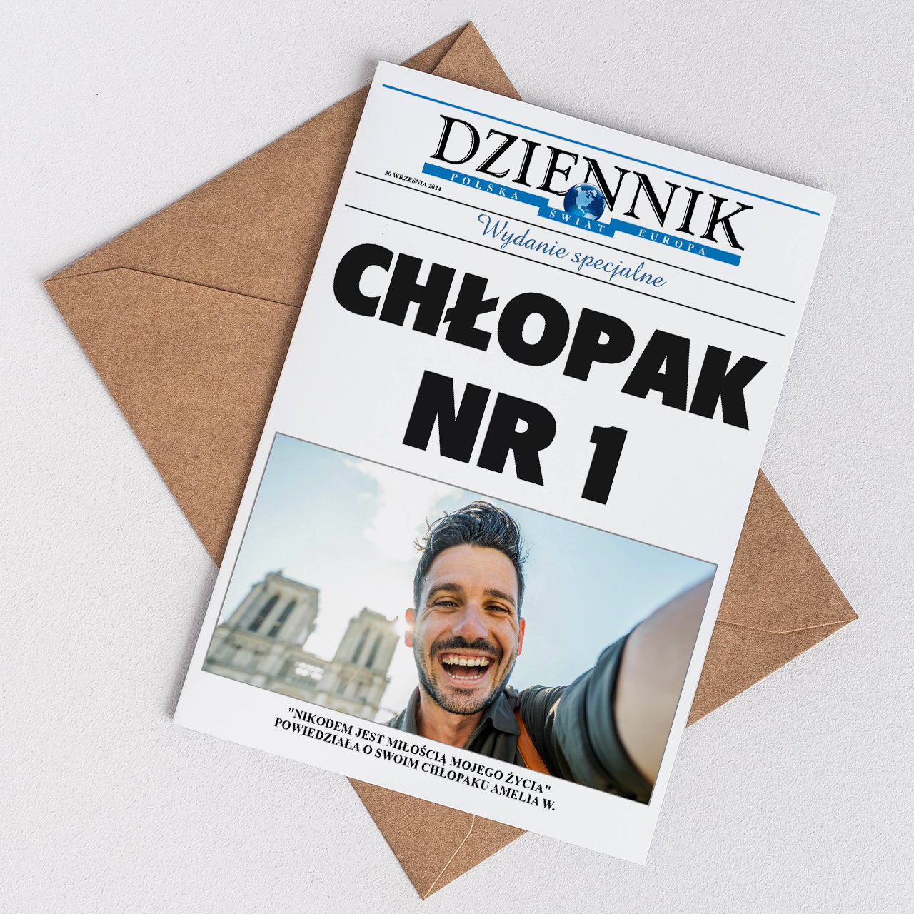 Kartka ze zdjęciem dla chłopaka - chłopak nr 1