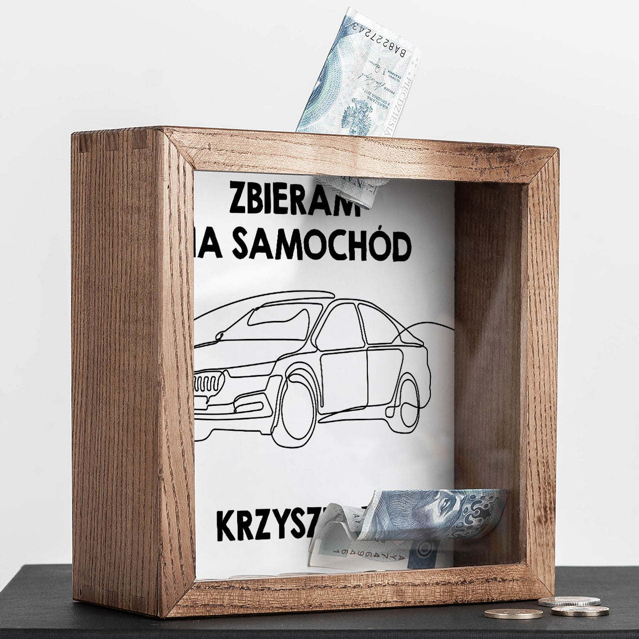 Skarbonka na samochód - Zbieram na samochód