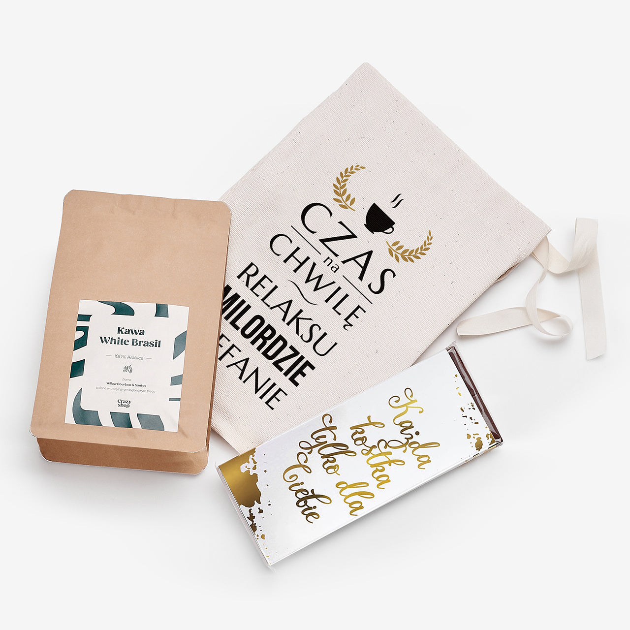 Kawa i czekolada w worku - Chwila Relaksu - prezent dla kolegi z pracy na urodziny zestaw prezentowy