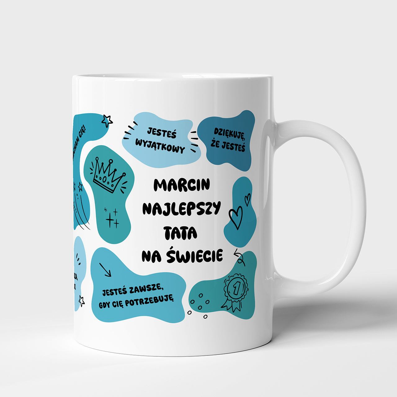 Kubek dla taty od dziecka prezent dla Taty na Dzień Taty wyjątkowy upominek dla Taty prezent od dziecka