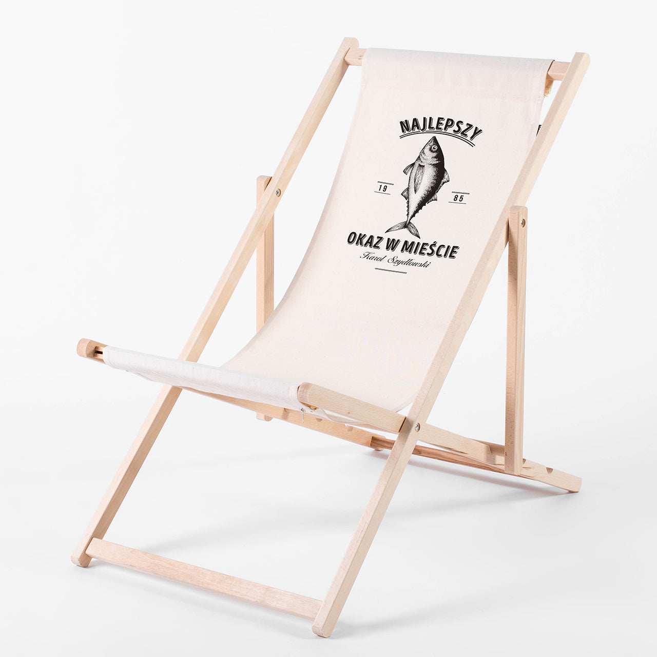 Leżak z dedykacją - prezent urodzinowy dla wędkarza prezent dla wędkarza leżak z nadrukiem