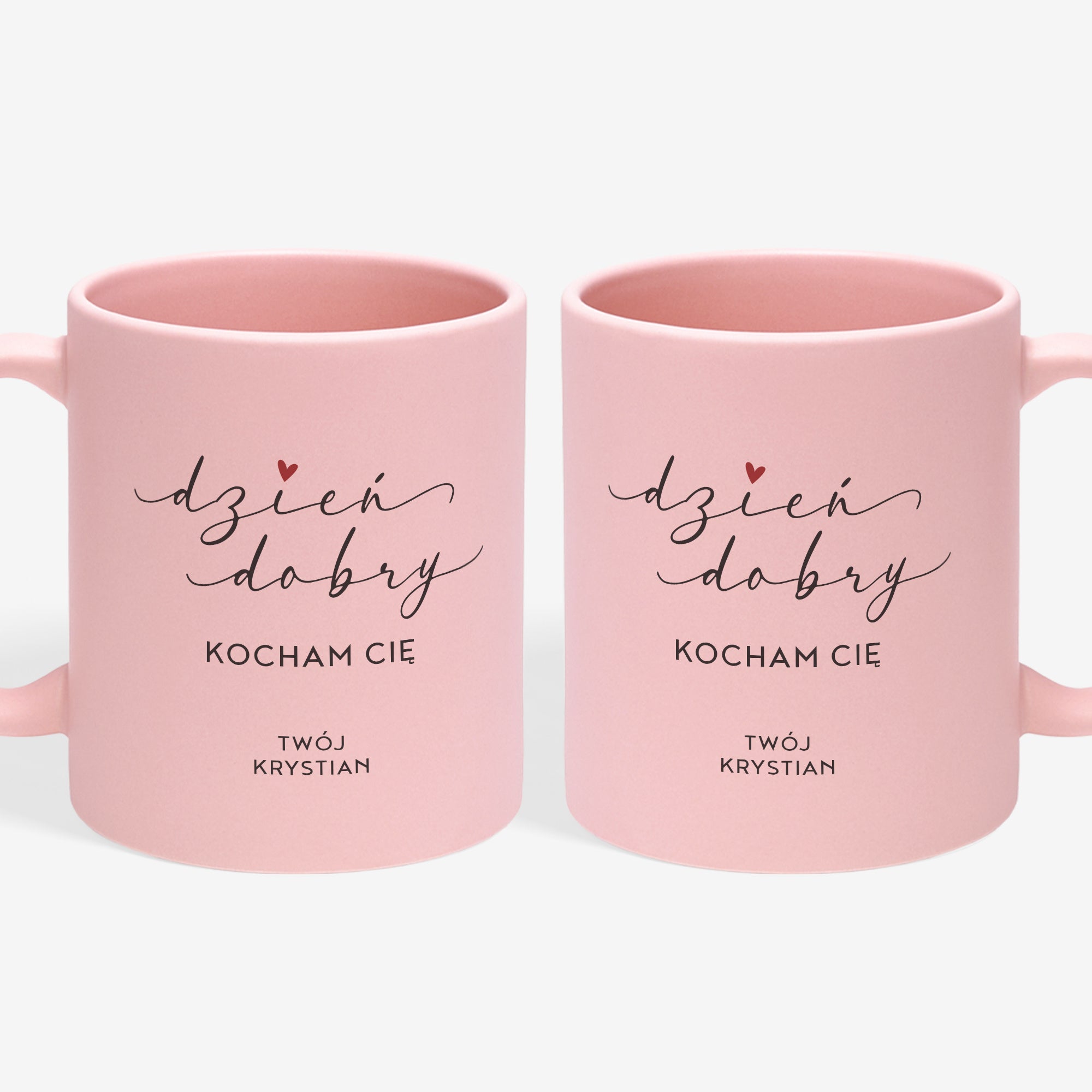 Różowy kubek - prezent dla ukochanej kubek personalizowany kubek na walentynki prezent dla dziewczyny 