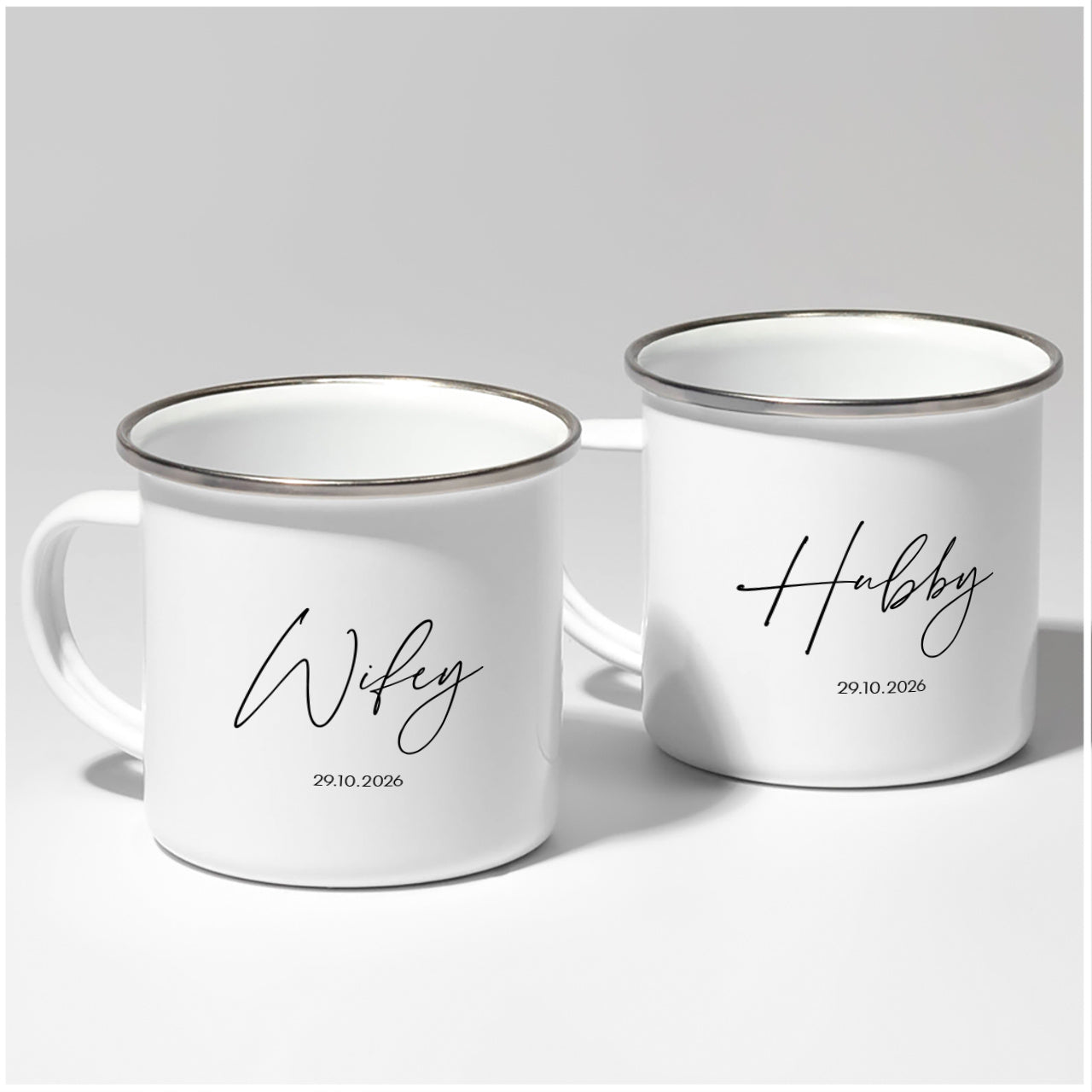 Hochzeitsbecher WIFEY & HUBBY