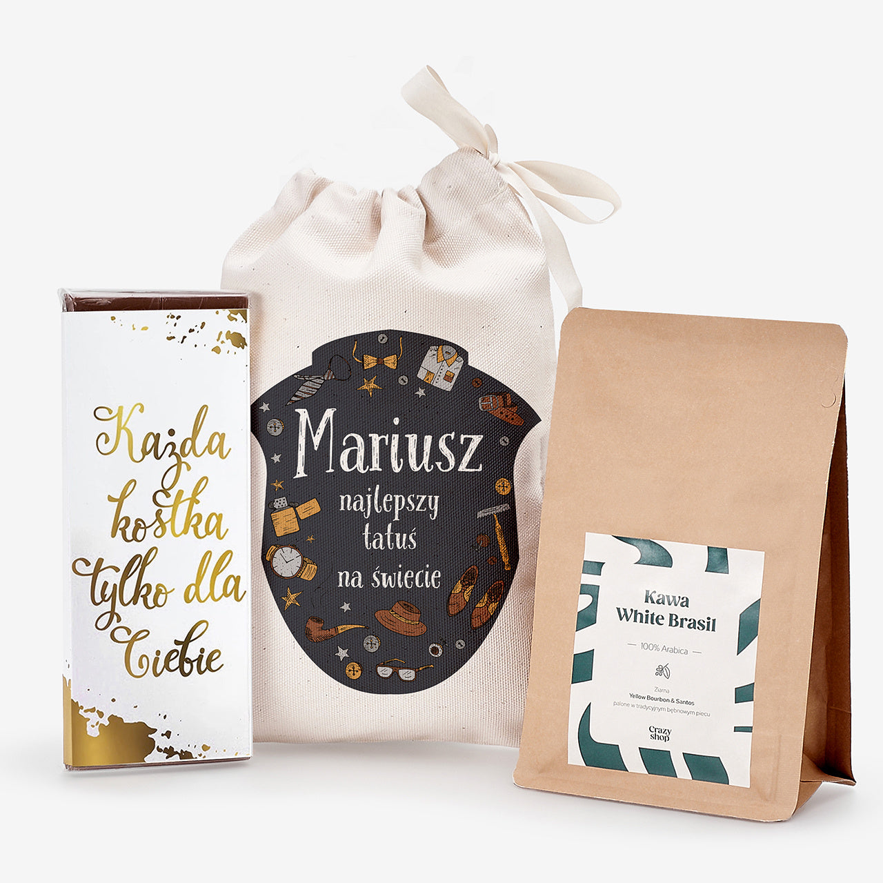 Zestaw prezentowy kawa i czekolada - prezent dla taty prezent na dzień taty zestaw prezentowy dla taty