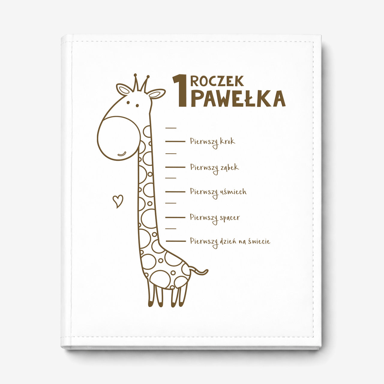 Grawerowany album na Roczek album dla dziecka prezent na roczek prezent dla rocznego dziecka