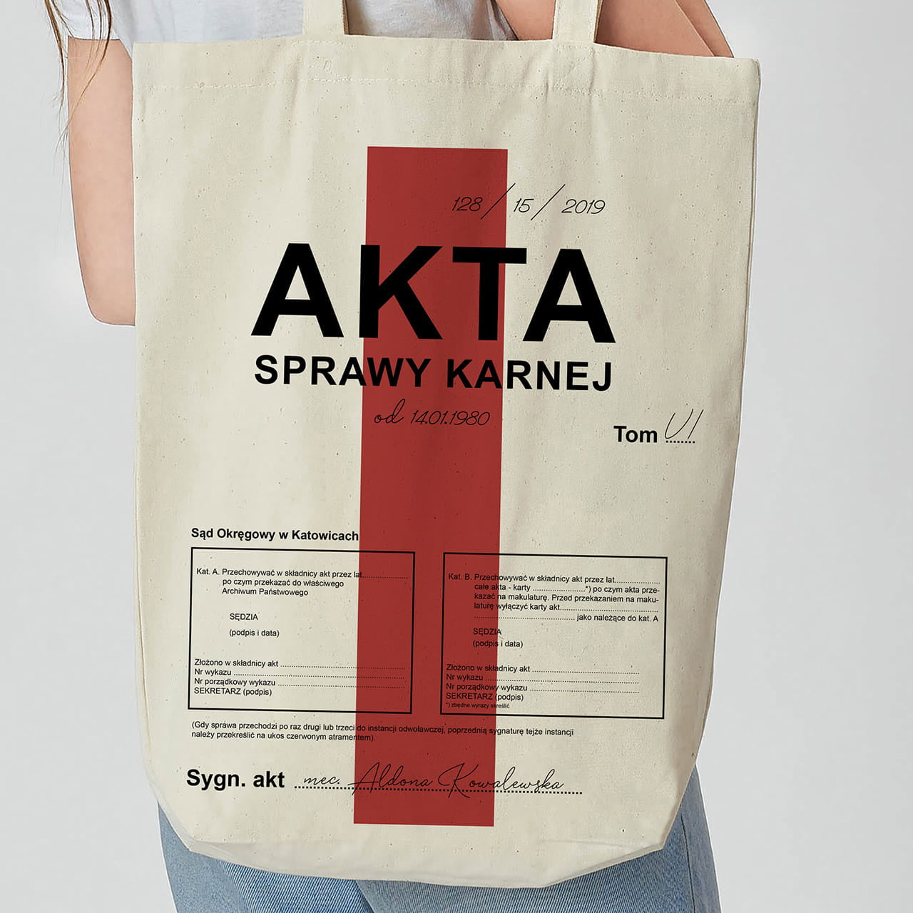 Personalizowana torba - akta - upominek dla studenta prawa