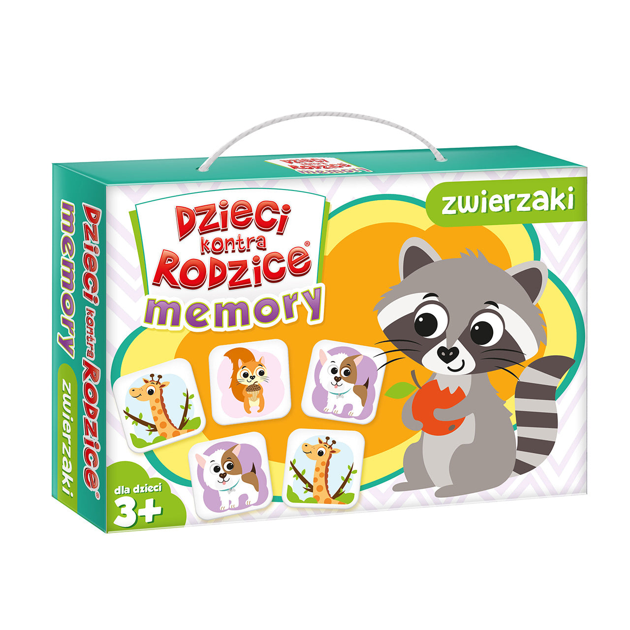 Gra ćwicząca pamięć Zwierzaki Dzieci kontra rodzice gra na pamięć