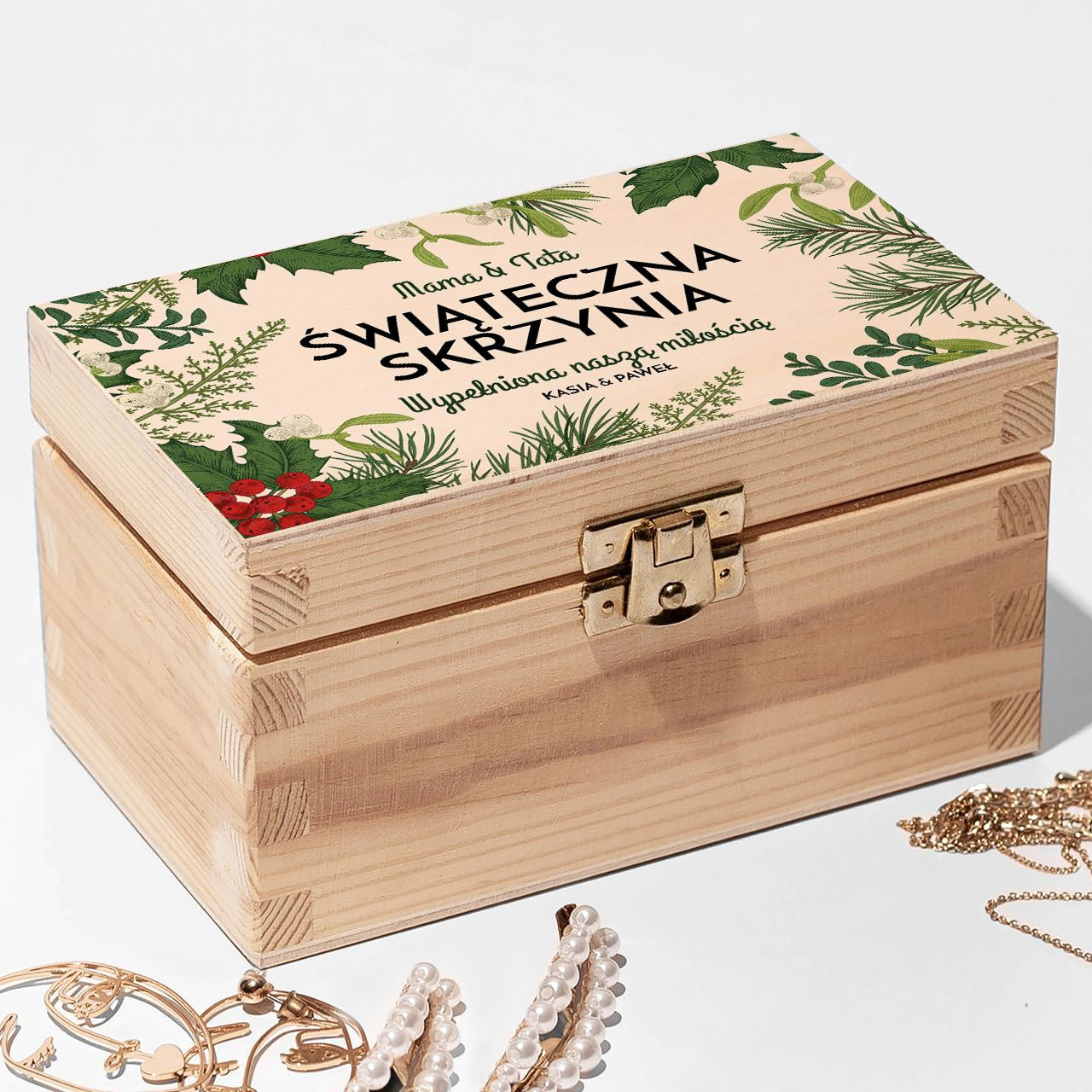 Personalizowana szkatułka dla rodziców na Święta