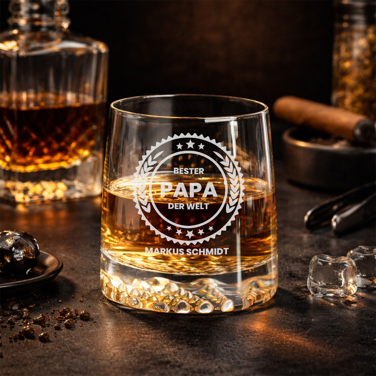 Whiskyglas mit Gravur GESCHENK FÜR PAPA