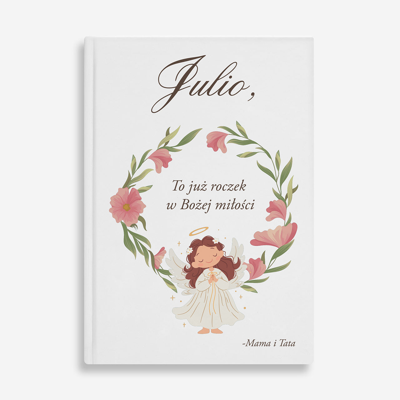 Personalizowana biblia na Roczek dla dziewczynki prezent na roczek dla dziewczynki biblia dla dziewczynki