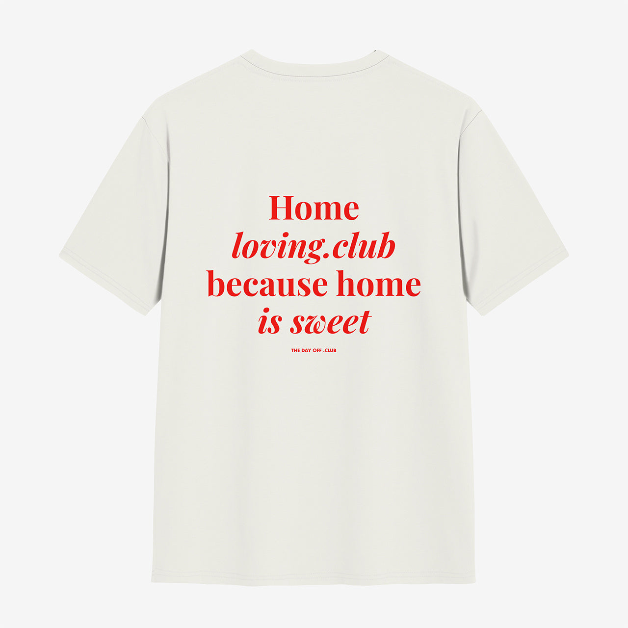 Personalizowana koszulka TheDayOff Home Loving Club - M koszulka z nadrukiem koszulka z haftem koszulka na prezent