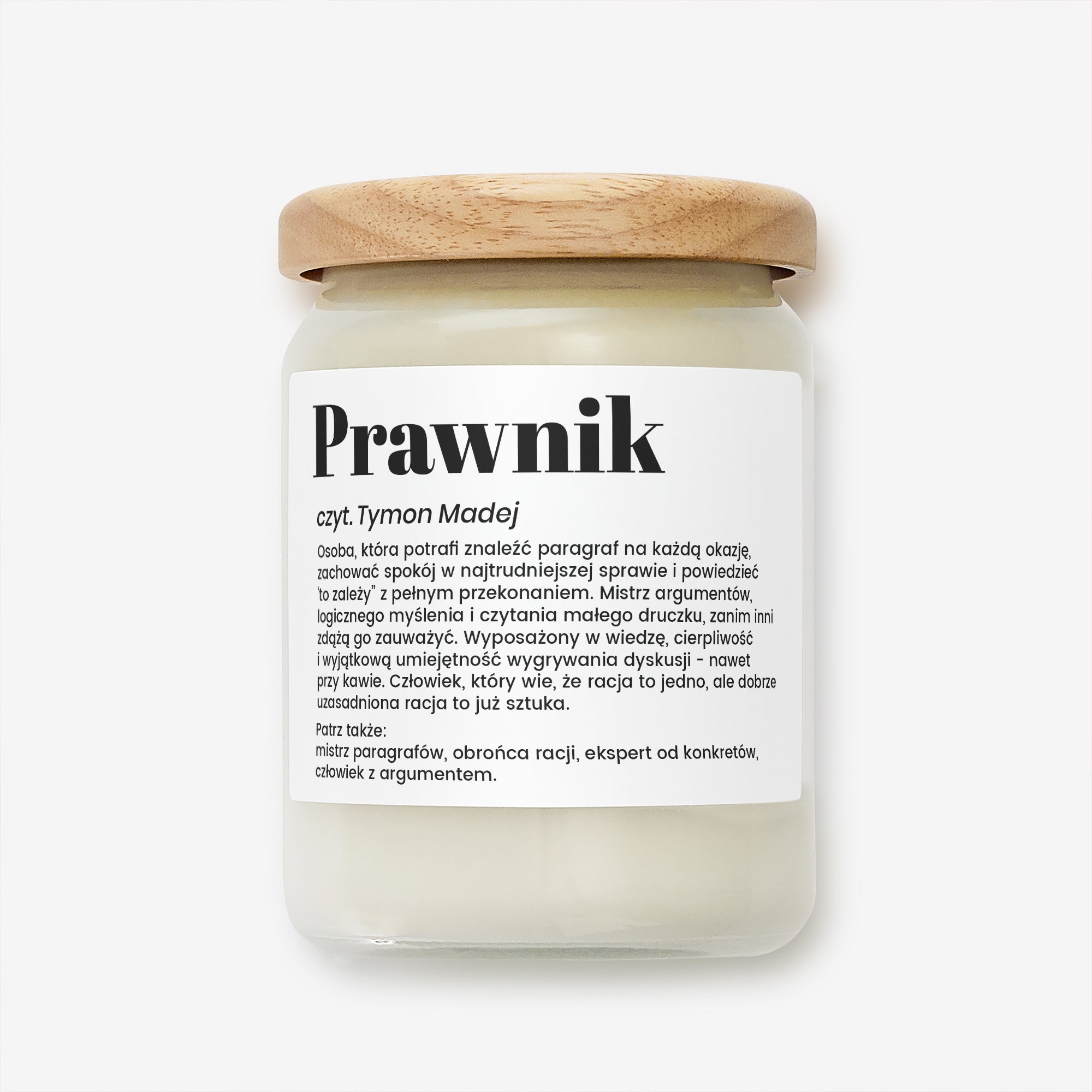 Personalizowana świeca na prezent dla prawnika - definicja
