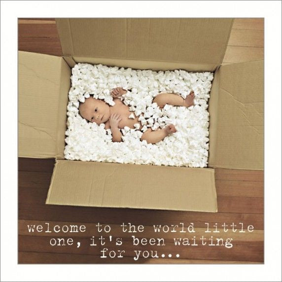 Kartka z okazji narodzin dziecka Welcome to the world kartka na narodziny dziecka