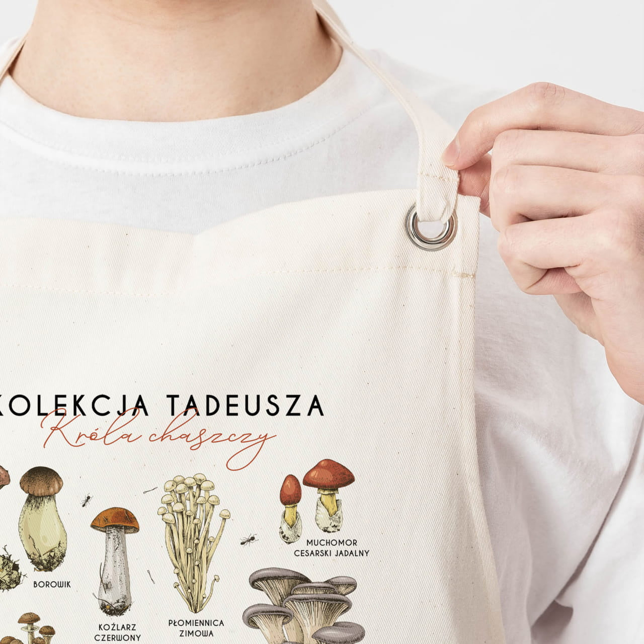 Personalizowany fartuch dla grzybiarza prezent dla grzybiarza fartuch personalizowany fartuch kuchenny