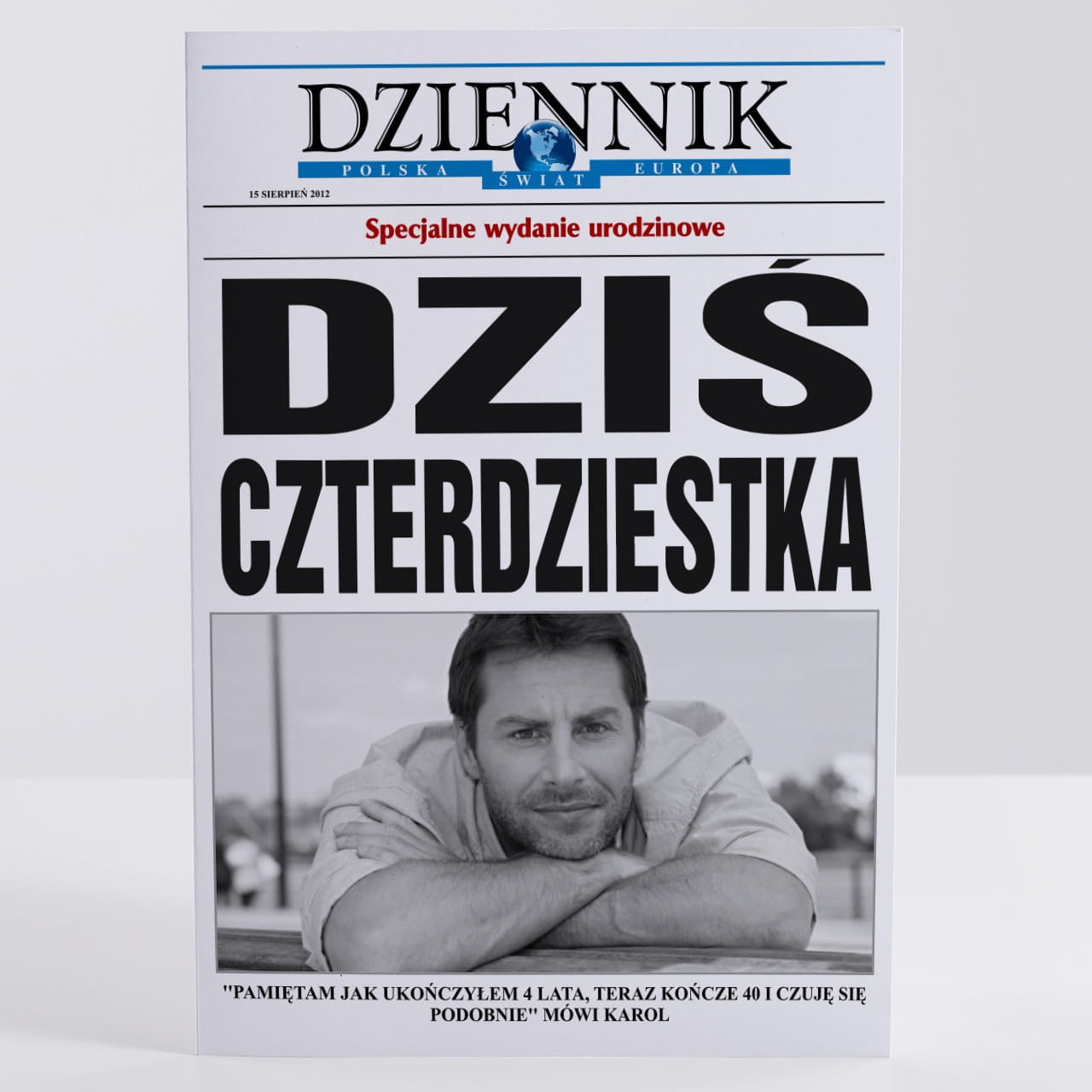 Personalizowana kartka na 40 urodziny kartka na 40 urodziny prezent na 40 urodziny