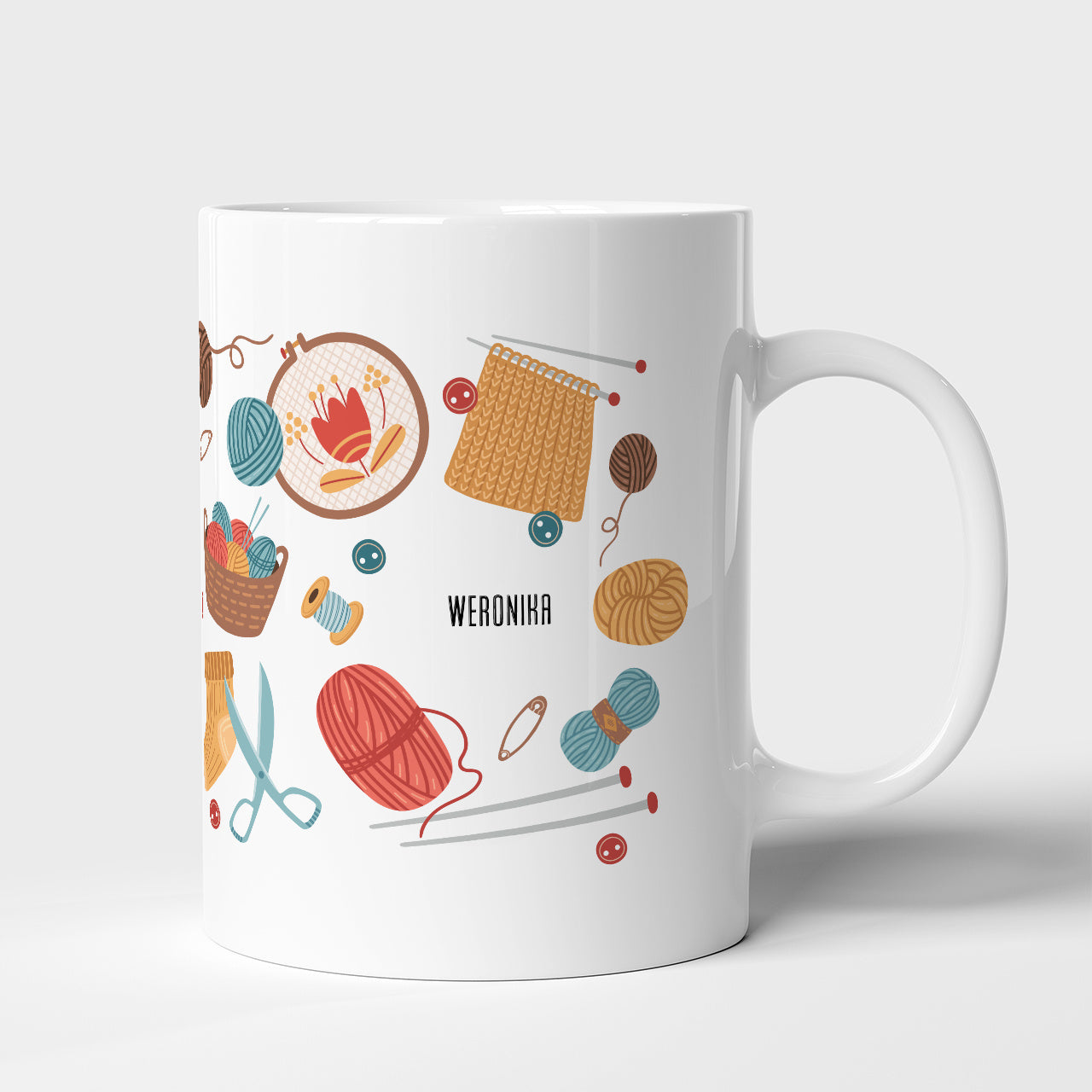 Kubek z personalizacją - prezent dla dziewiarki