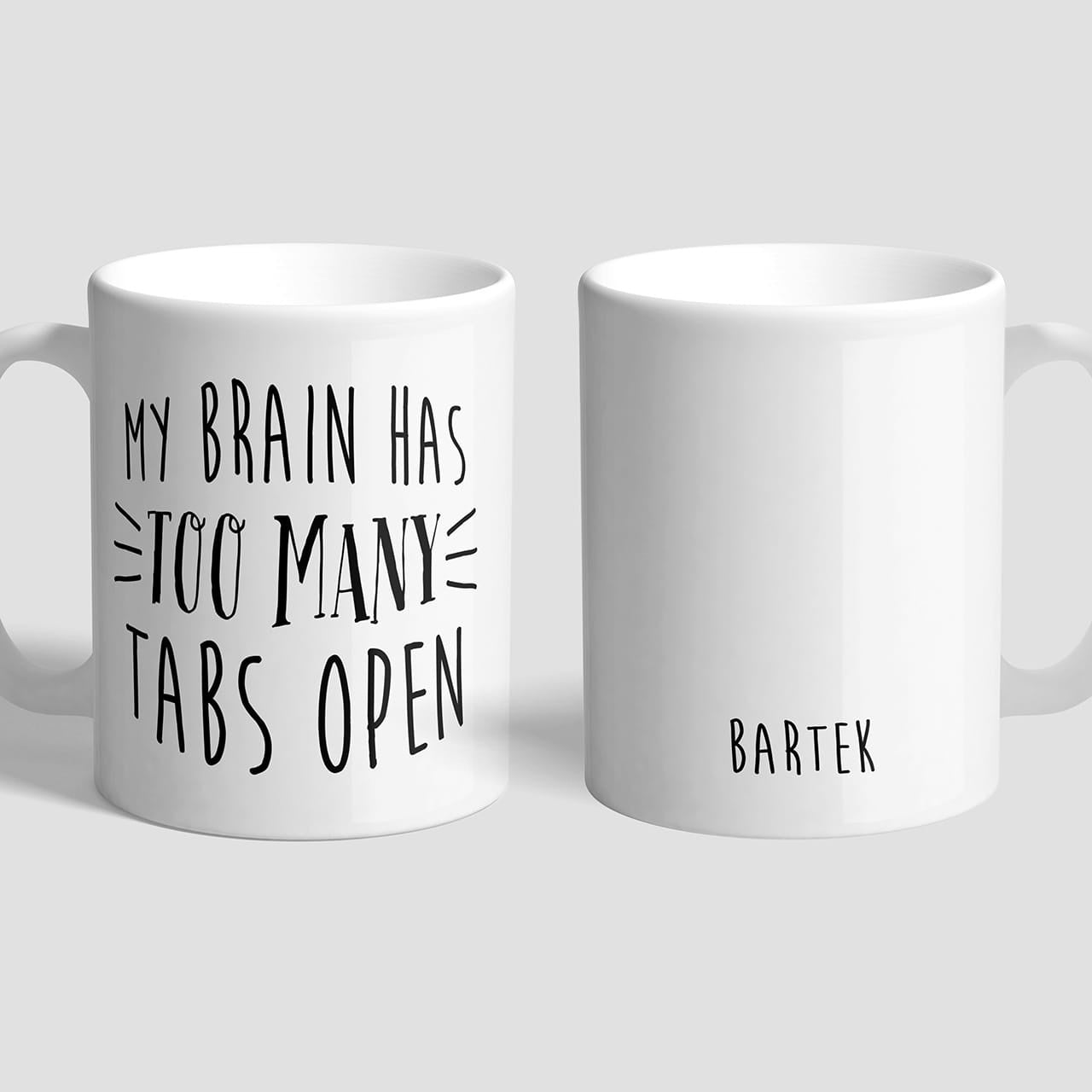 Kubek z imieniem - prezent dla geeka kubek z nadrukiem personalizowany kubek prezent dla geniusza