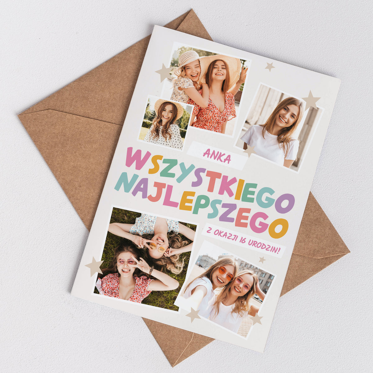 Urodzinowa kartka ze zdjęciami - upominek dla nastolatki 