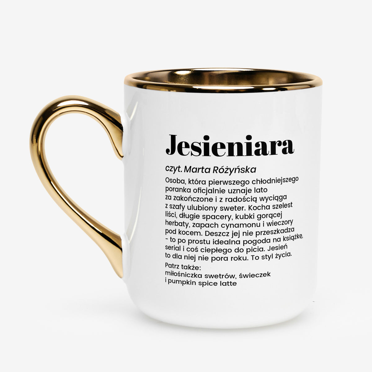 Personalizowany kubek z definicją - prezent dla jesieniary