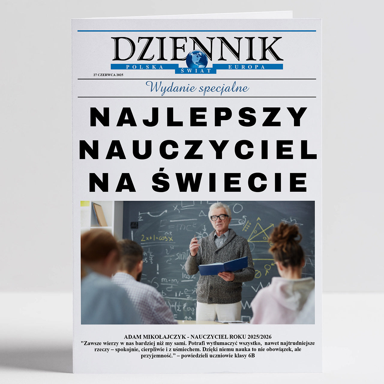 Kartka ze zdjęciem na Dzień Nauczyciela