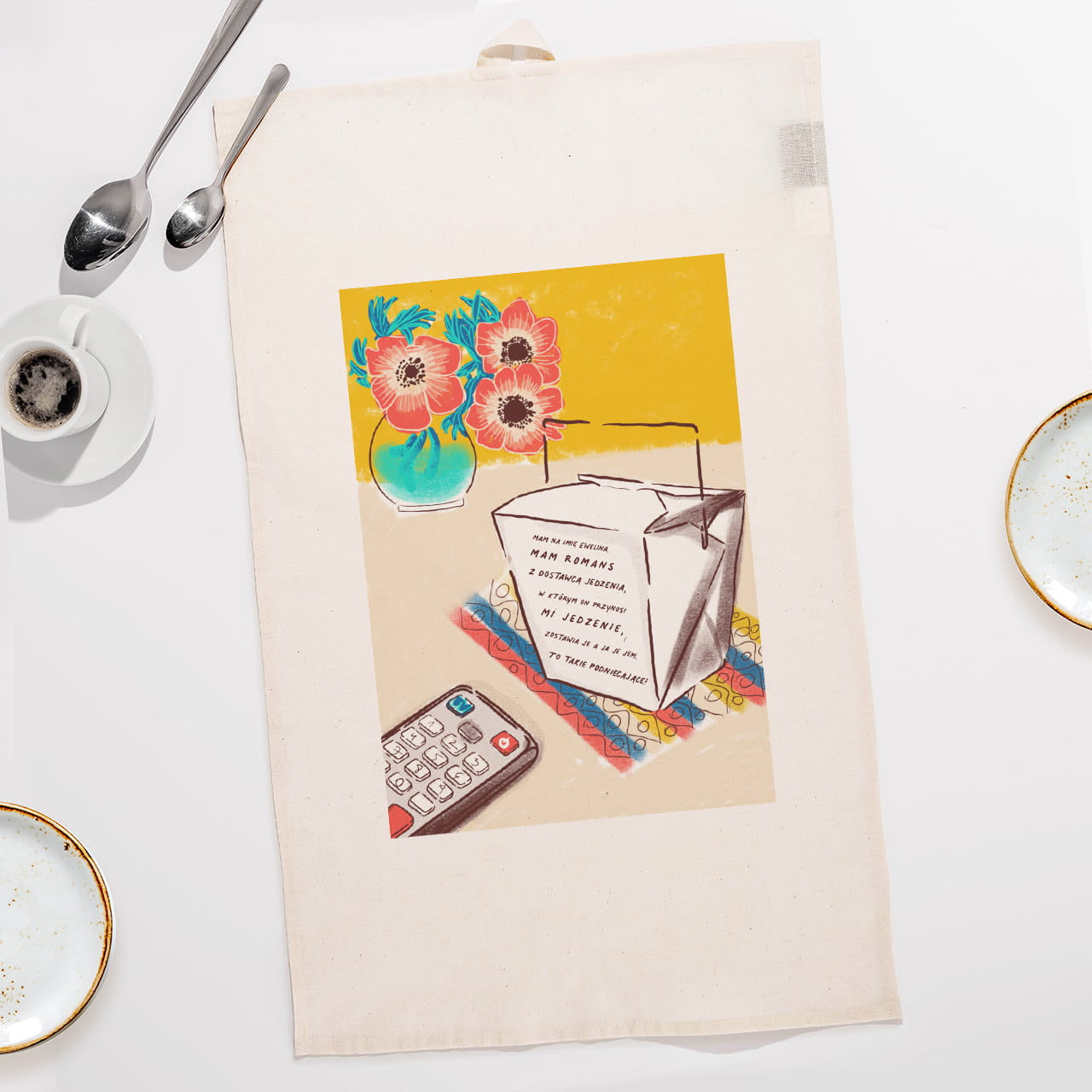 Kuchenny ręczniczek na prezent dla niegotującej przyjaciółki prezent dla przyjaciółki ręcznik kuchenny