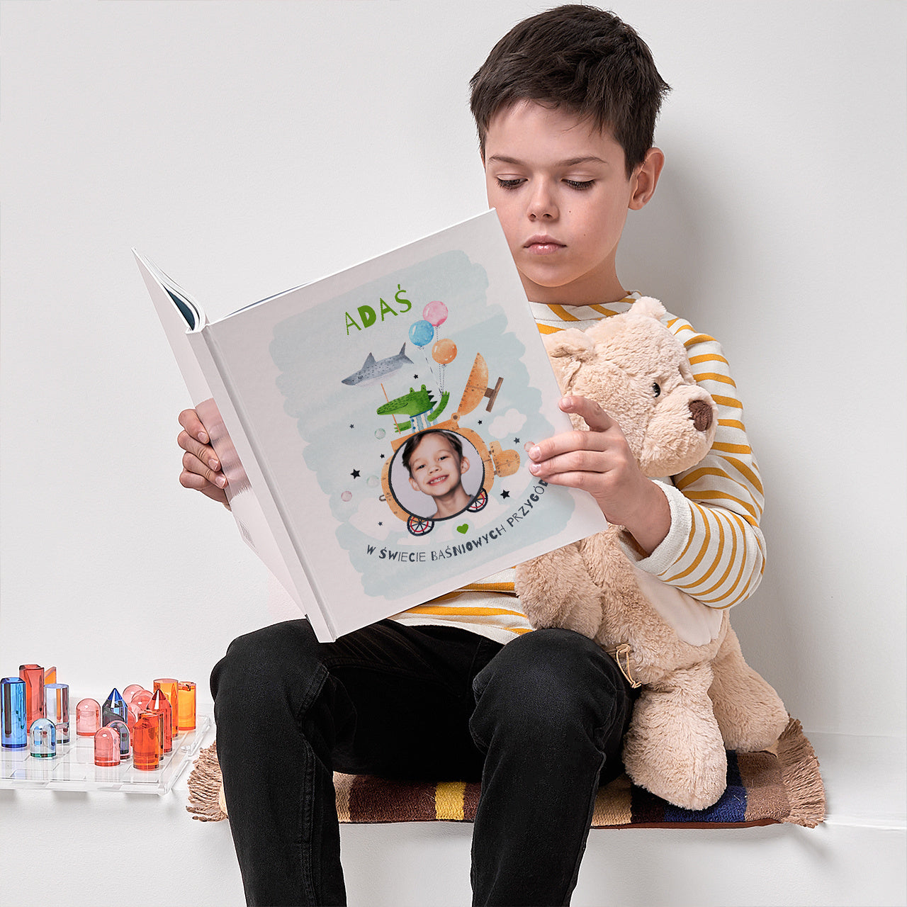 Książka z baśniami dla chłopca książka z imieniem dziecka prezent na urodziny dla chłopca