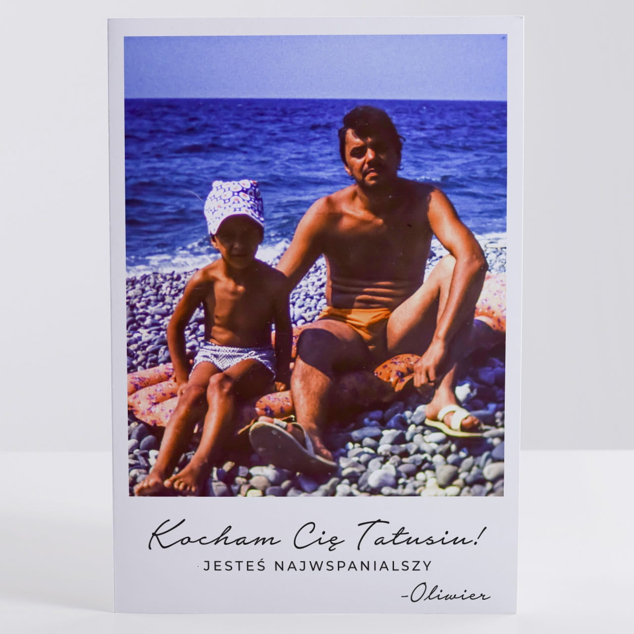 Kartka ze zdjęciem na Dzień Ojca - A4 upominek dla taty na Dzień Ojca kartka personalizowana dla Taty