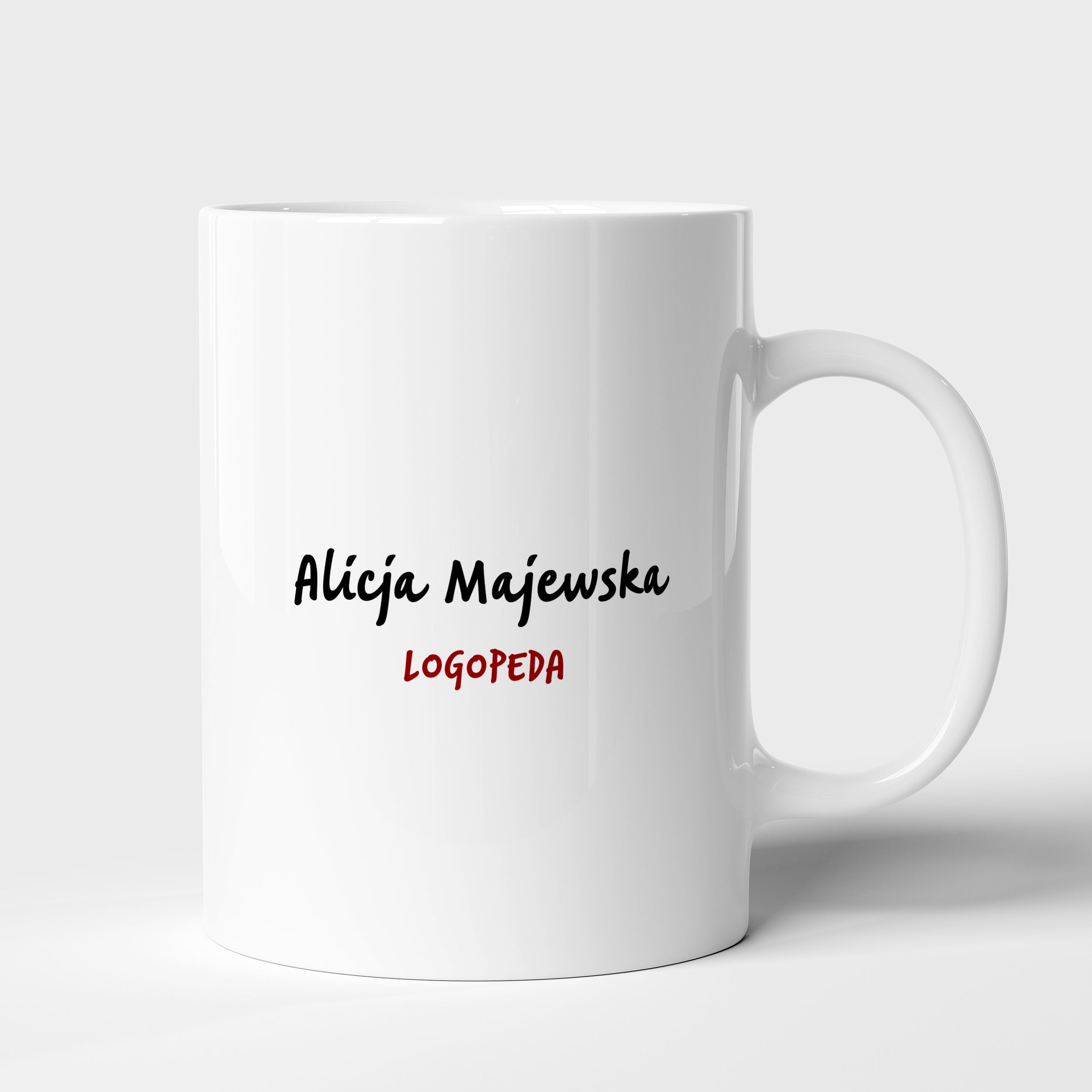 Personalizowany kubek dla logopedy prezent dla logopedy śmieszny kubek podziękowanie dla logopedy 