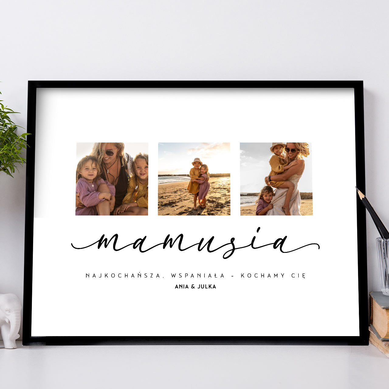 Personalizowany plakat ze zdjęciami na Dzień Mamy