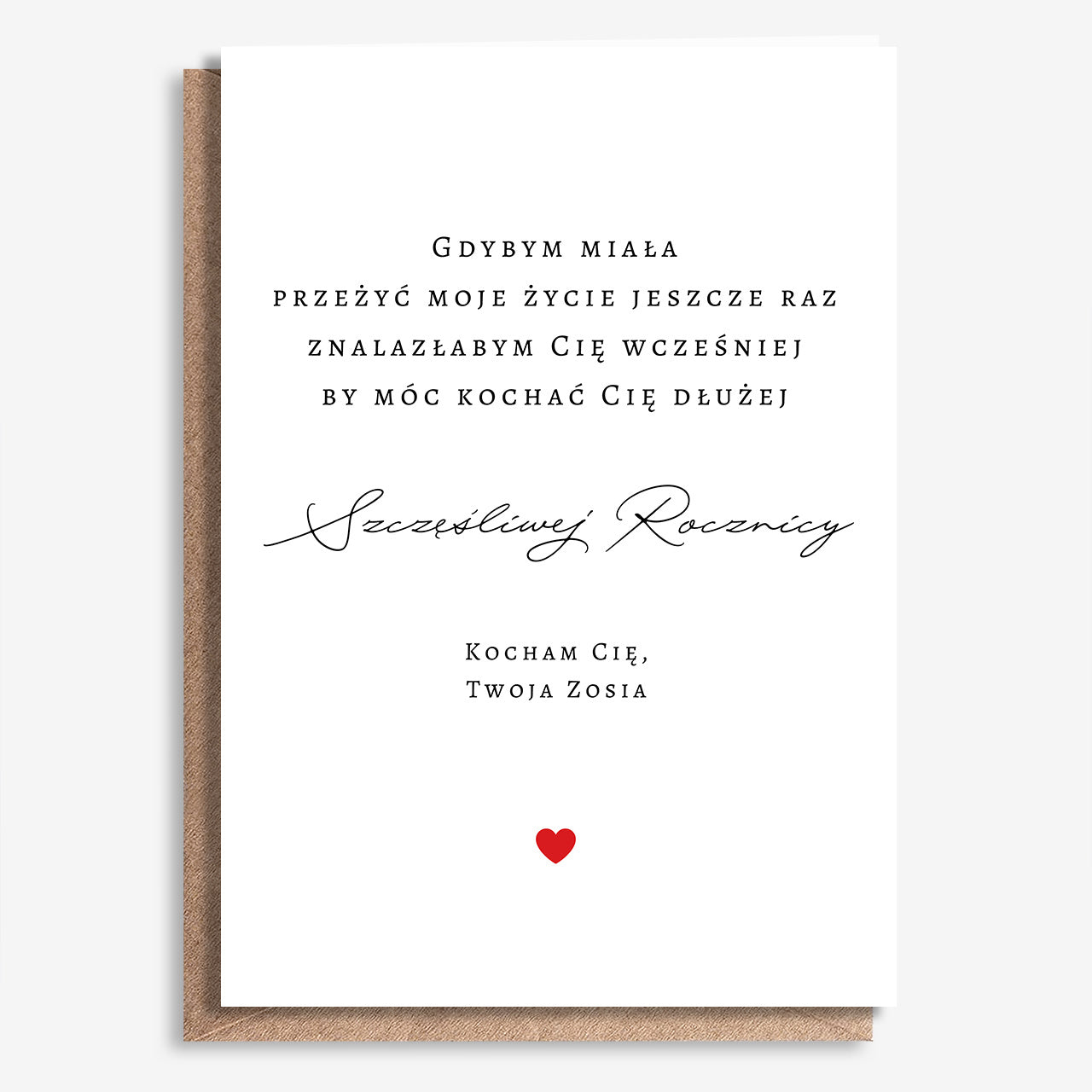Personalizowana kartka dla męża na rocznicę ślubu A4