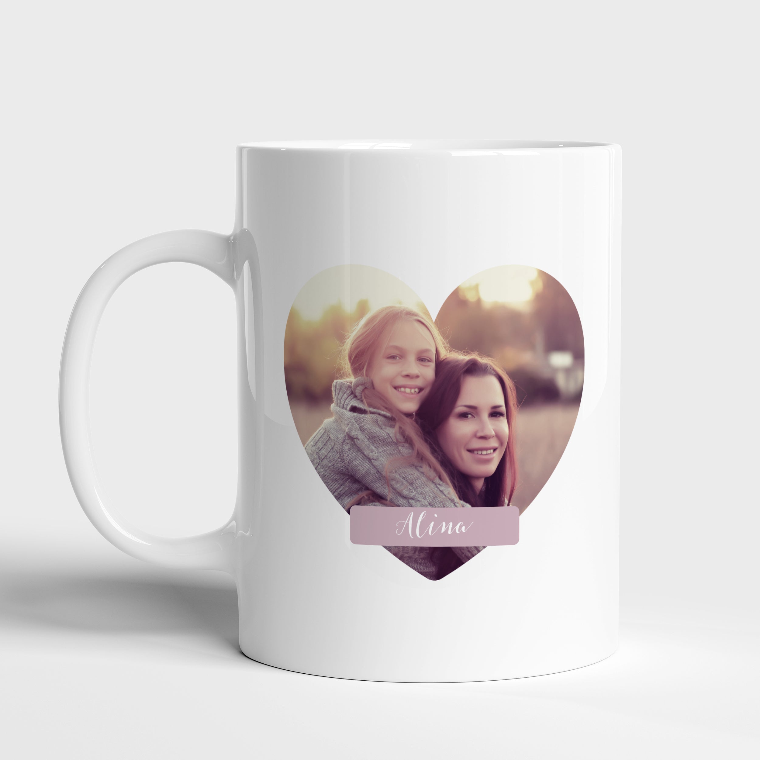 Kubek na Dzień Mamy ze zdjęciem - Serce personalizowany kubek kubek dla mamy prezent na dzień mamy