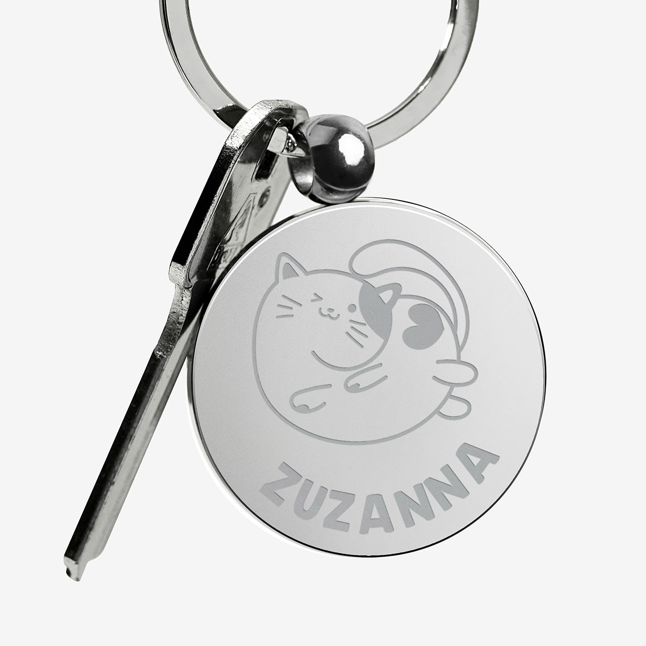 Brelok z kotkiem - upominek dla dziecka prezent dla dziecka personalizowany brelok do kluczy brelok z grawerem